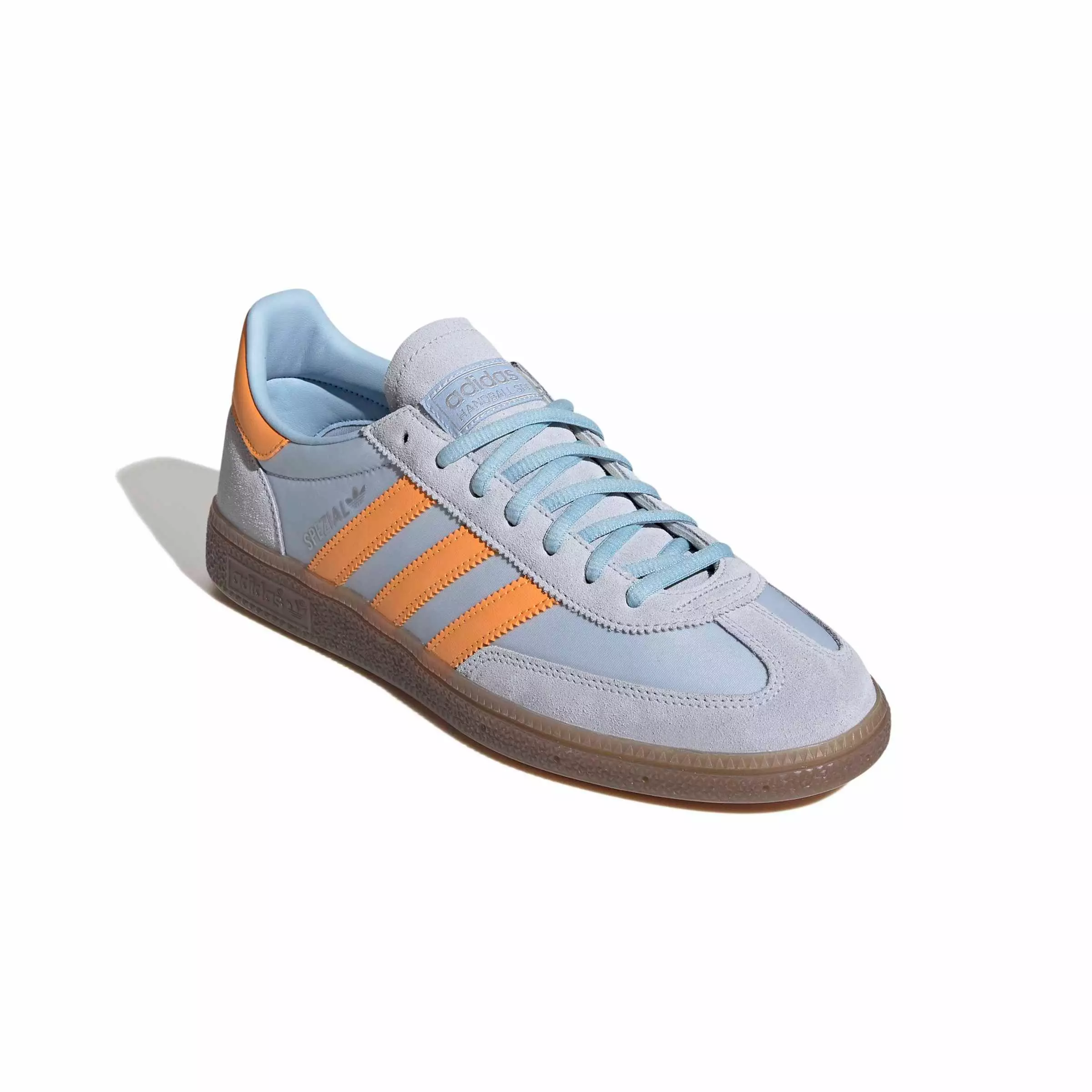 adidas Originals Handball Spezial "Crystal Sky/Pure Tangerine/Gum 5" Men's Shoe - SKY/TANGERINE/GUM
