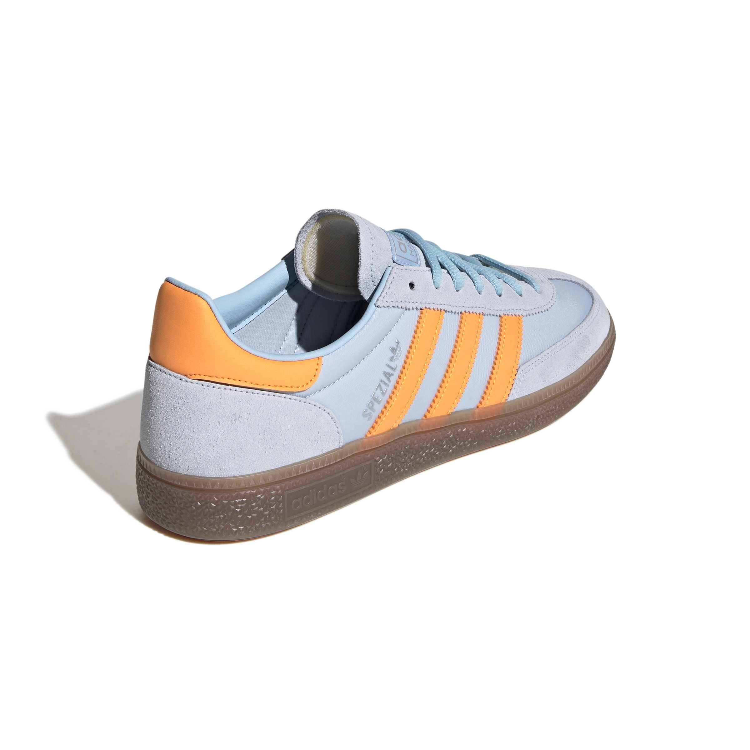 adidas Originals Handball Spezial "Crystal Sky/Pure Tangerine/Gum 5" Men's Shoe - SKY/TANGERINE/GUM Thumbnail View 4