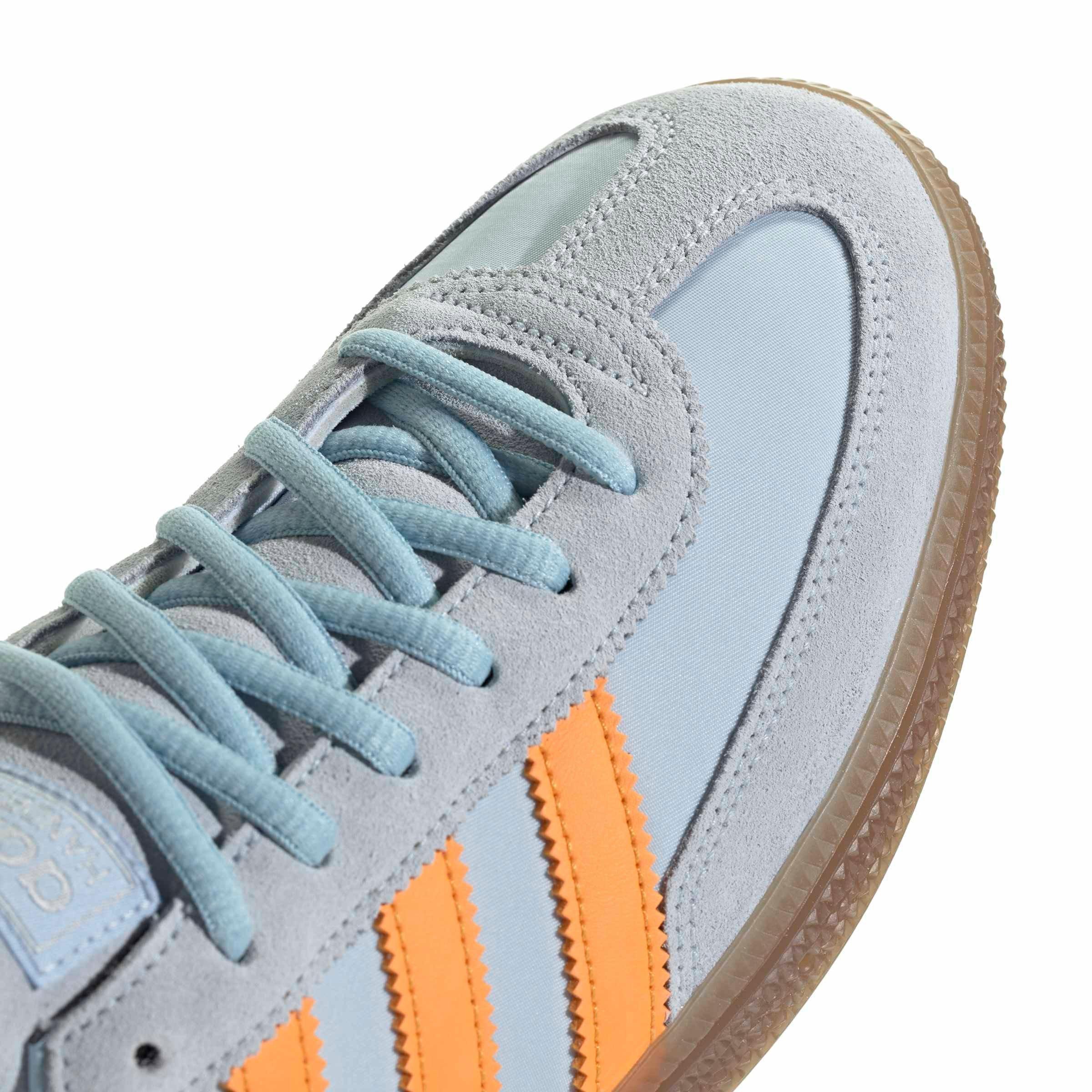 adidas Originals Handball Spezial "Crystal Sky/Pure Tangerine/Gum 5" Men's Shoe - SKY/TANGERINE/GUM Thumbnail View 7