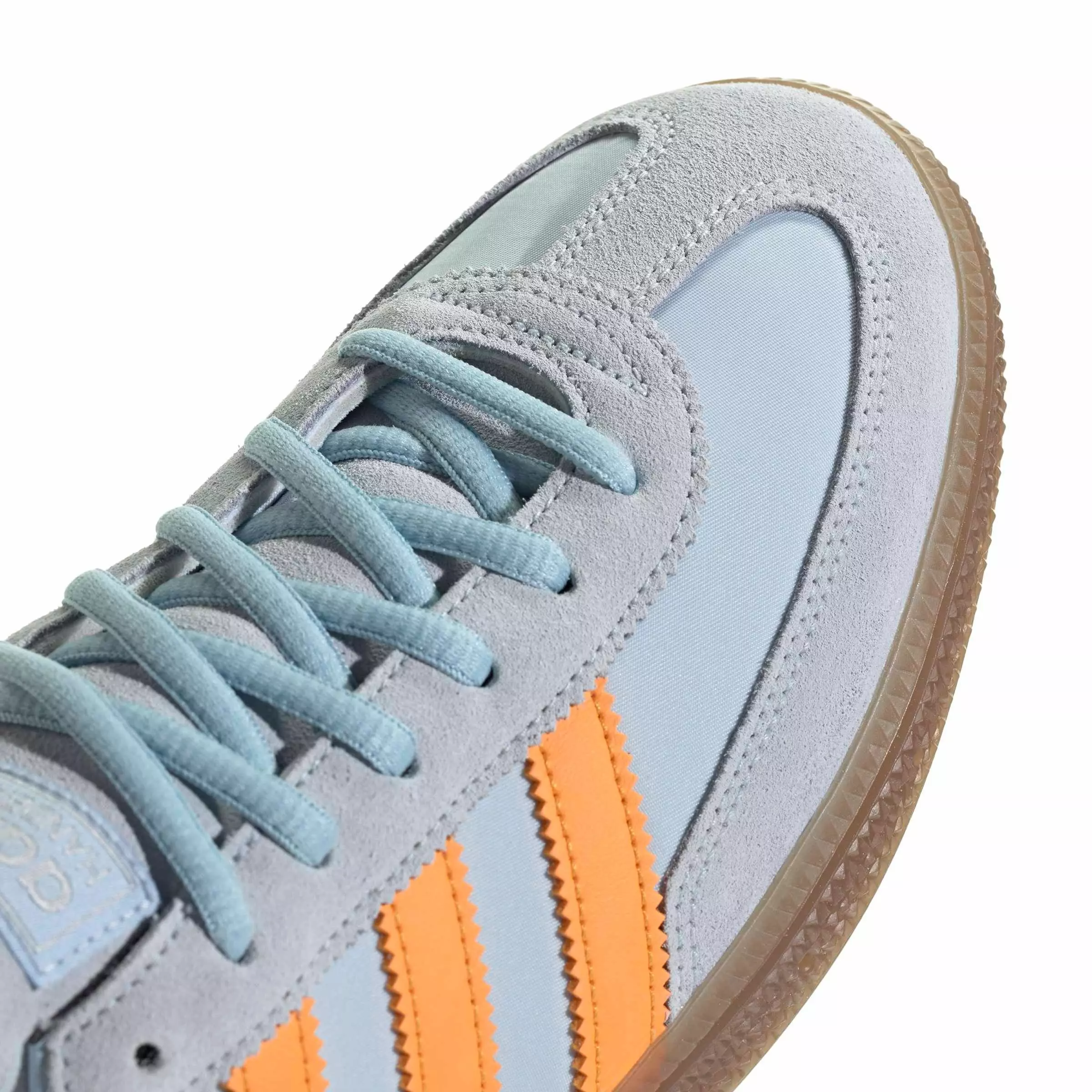 adidas Originals Handball Spezial "Crystal Sky/Pure Tangerine/Gum 5" Men's Shoe - SKY/TANGERINE/GUM
