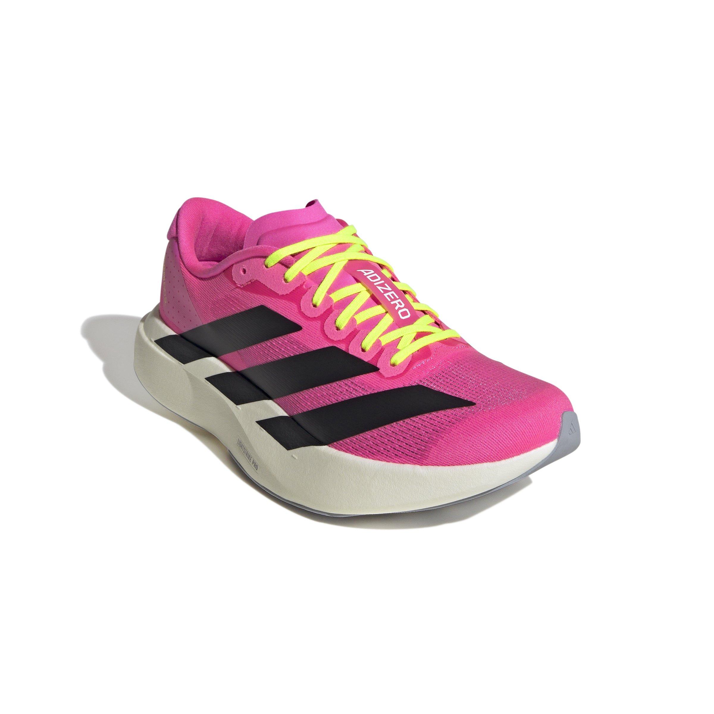 adidas Adizero EVO SL "Lucid Pink/Core Black/Ftwr White" Women's Running Shoe - PINK/BLACK/WHITE Thumbnail View 3