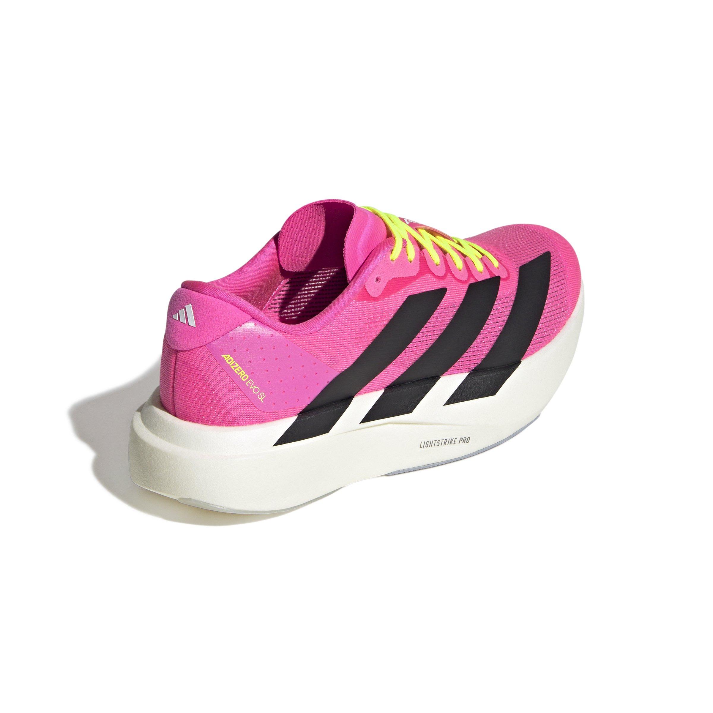 adidas Adizero EVO SL "Lucid Pink/Core Black/Ftwr White" Women's Running Shoe - PINK/BLACK/WHITE Thumbnail View 4