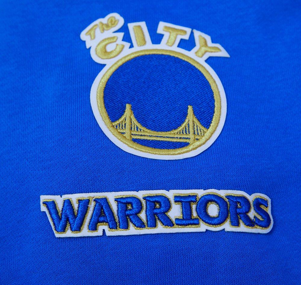 Pro Standard Women's Golden State Warriors Classic Fleece Cropped PO Hoodie -Royal Blue - ROYAL BLUE Thumbnail View 6