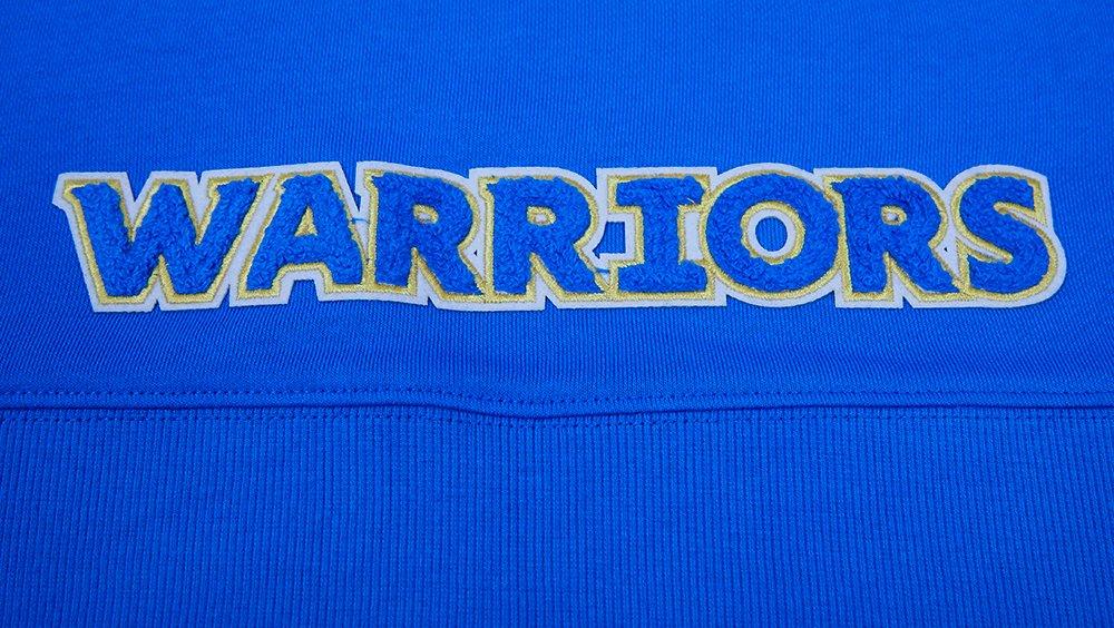 Pro Standard Women's Golden State Warriors Classic Fleece Cropped PO Hoodie -Royal Blue - ROYAL BLUE Thumbnail View 7