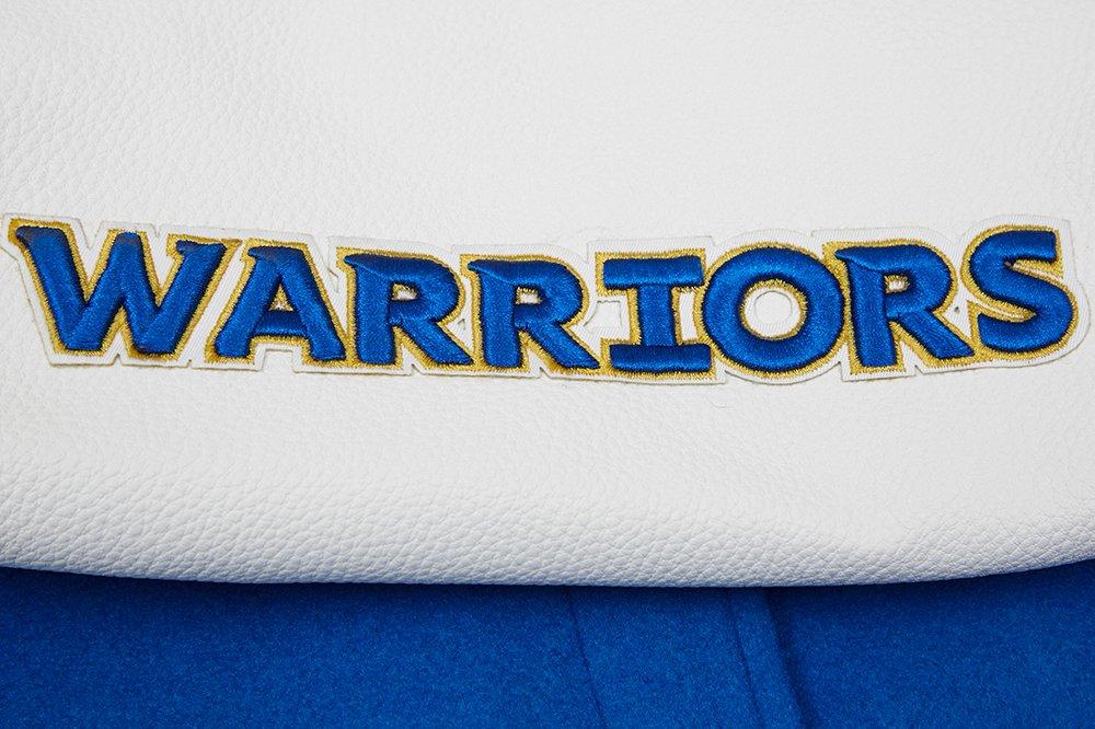 Pro Standard Women's Golden State Warriors Classic Wool Varsity Jacket -Royal/White - ROYAL/WHITE Thumbnail View 7