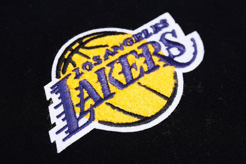 Pro Standard Women's Los Angeles Lakers Classic Fleece Cropped PO Hoodie - Black - BLACK Thumbnail View 5