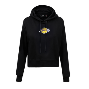 Pro Standard Women's Los Angeles Lakers Classic Fleece Cropped PO Hoodie -Black