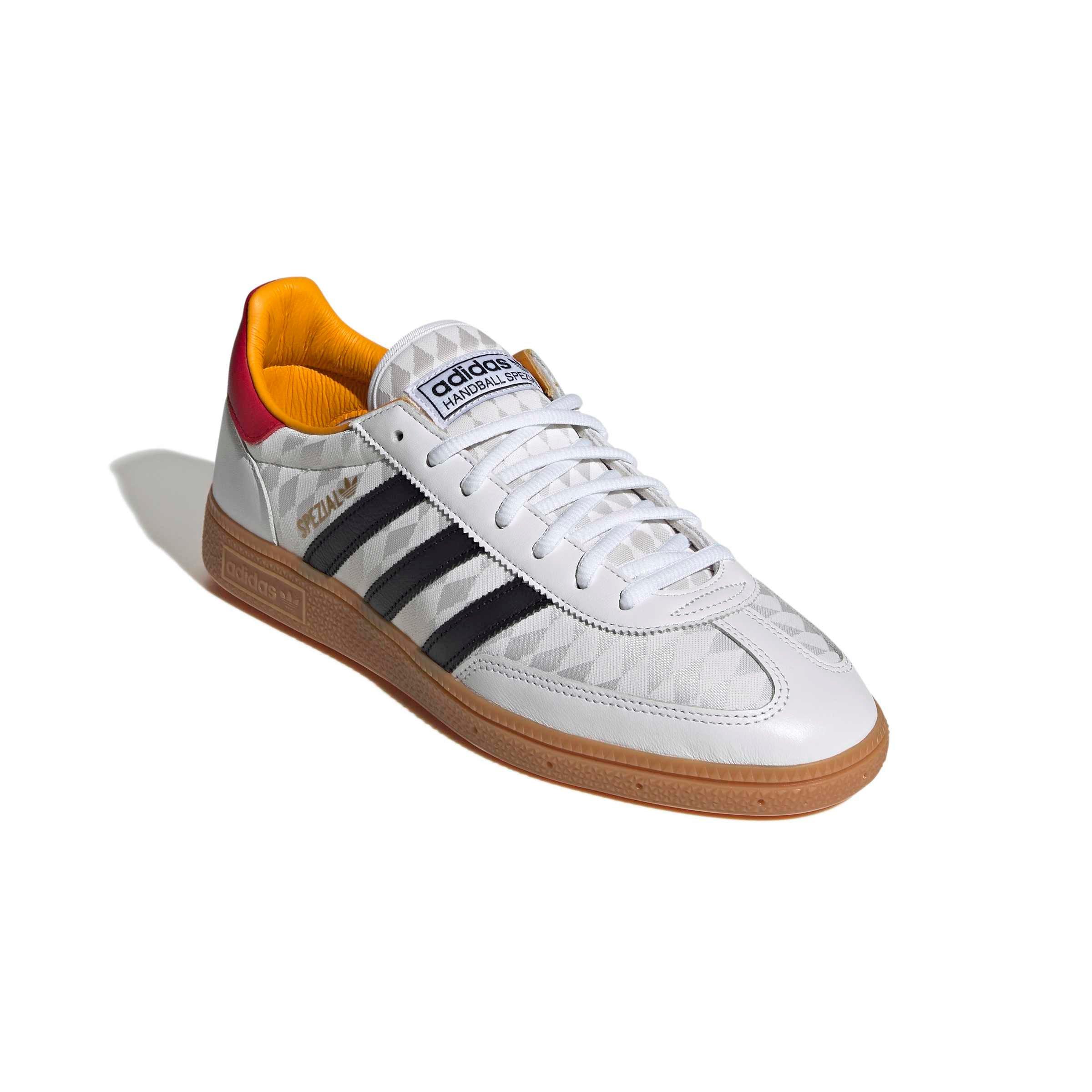adidas Originals Handball Spezial "Ftwr White/Core Black/Bold Red" Men's Shoe - WHITE/BLACK/RED Thumbnail View 3