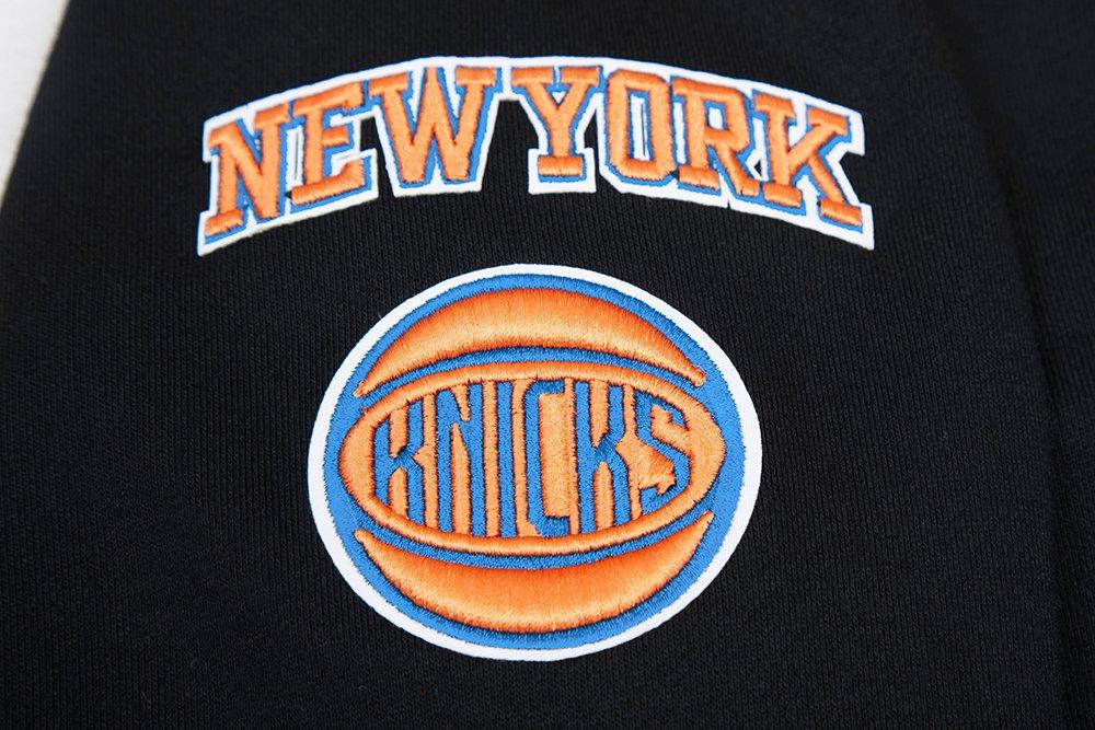Pro Standard Women's New York Knicks Classic Fleece Cropped PO Hoodie - Black - BLACK Thumbnail View 6