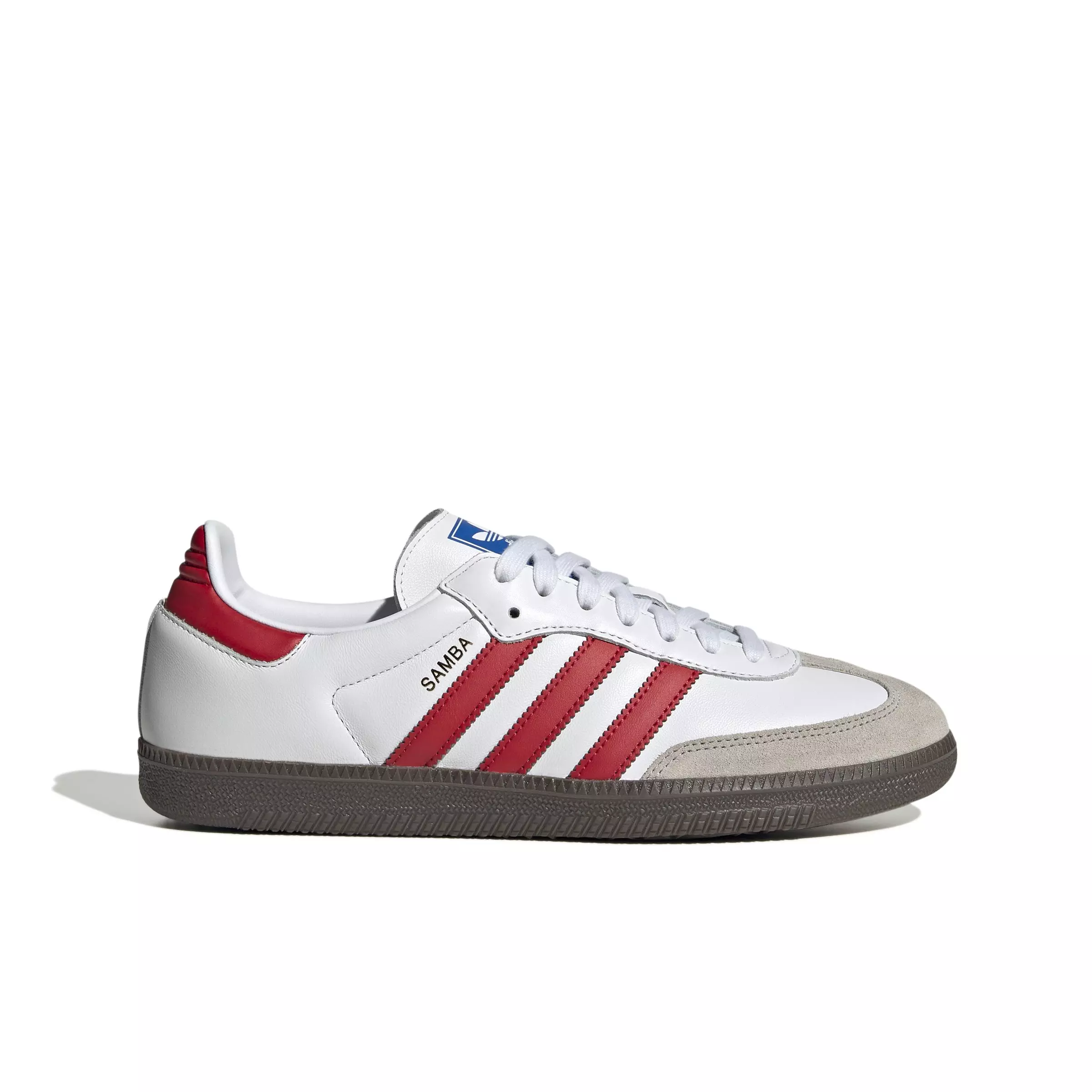 adidas Originals Samba OG "Ftwr White/Better Scarlet" Grade School Boys' Shoe - WHITE/SCARLET