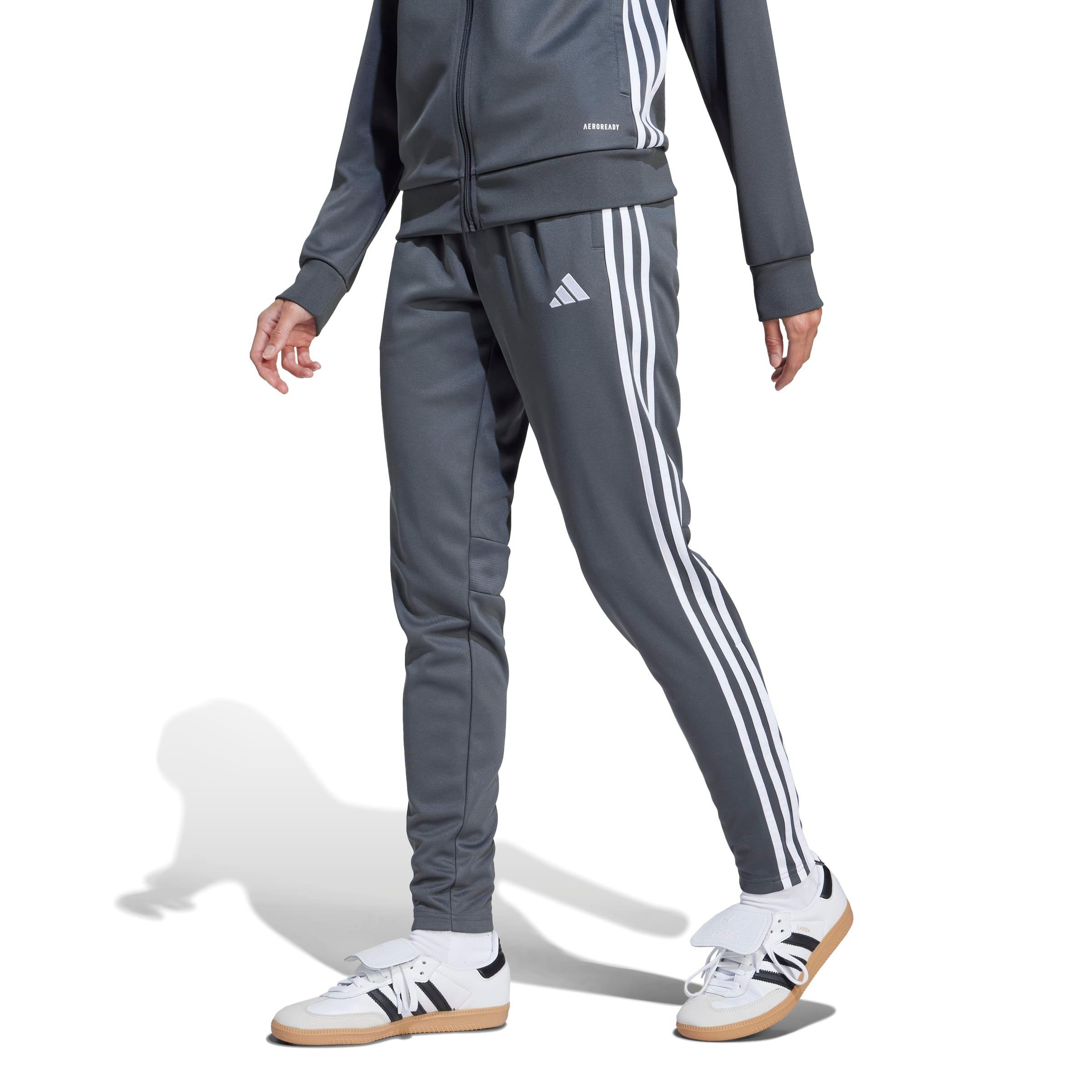 adidas Women's Tiro 25 Essentials Training Tracksuit Bottoms - Grey/White - GREY/WHITE Thumbnail View 3