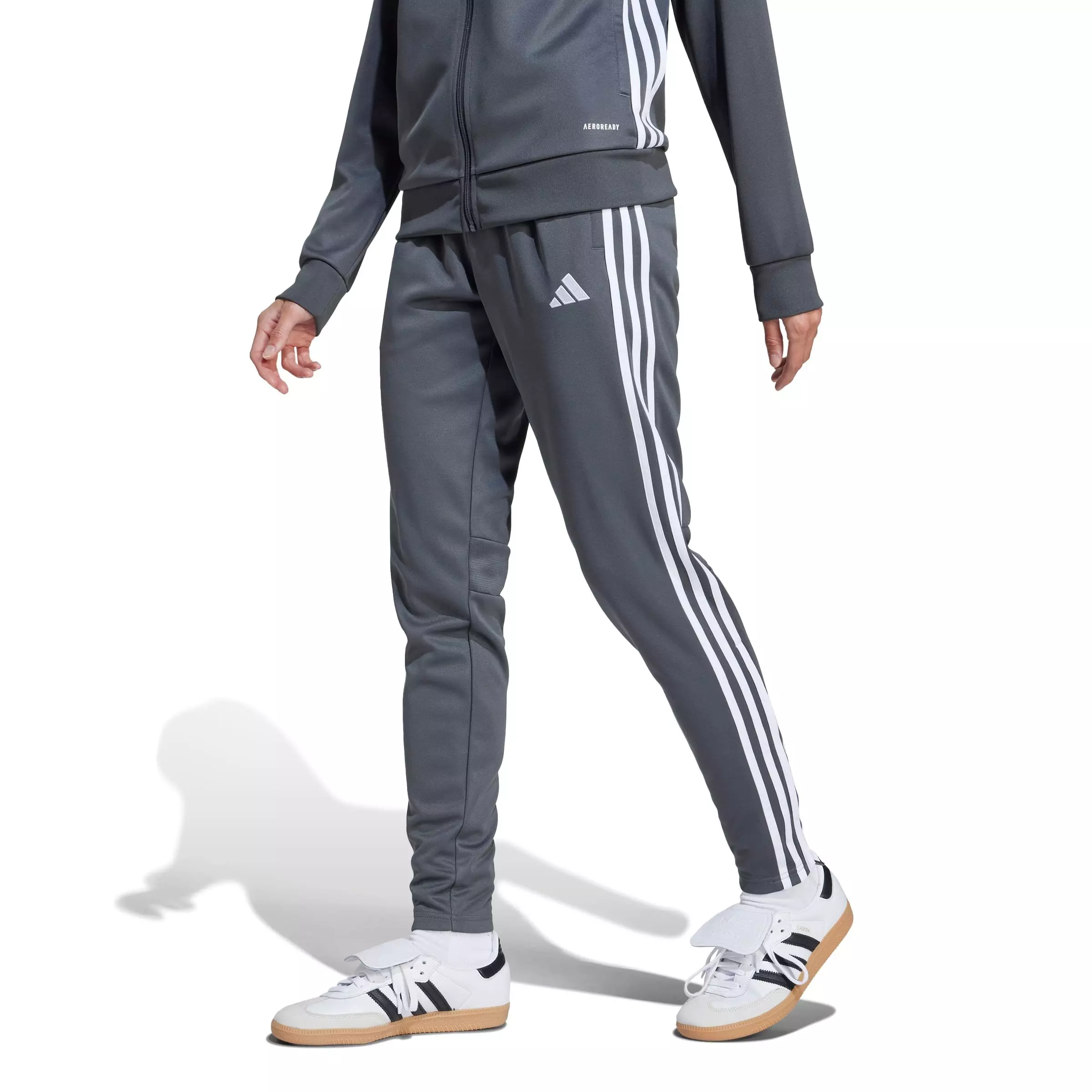 adidas Women's Tiro 25 Essentials Training Tracksuit Bottoms - Grey/White - GREY/WHITE