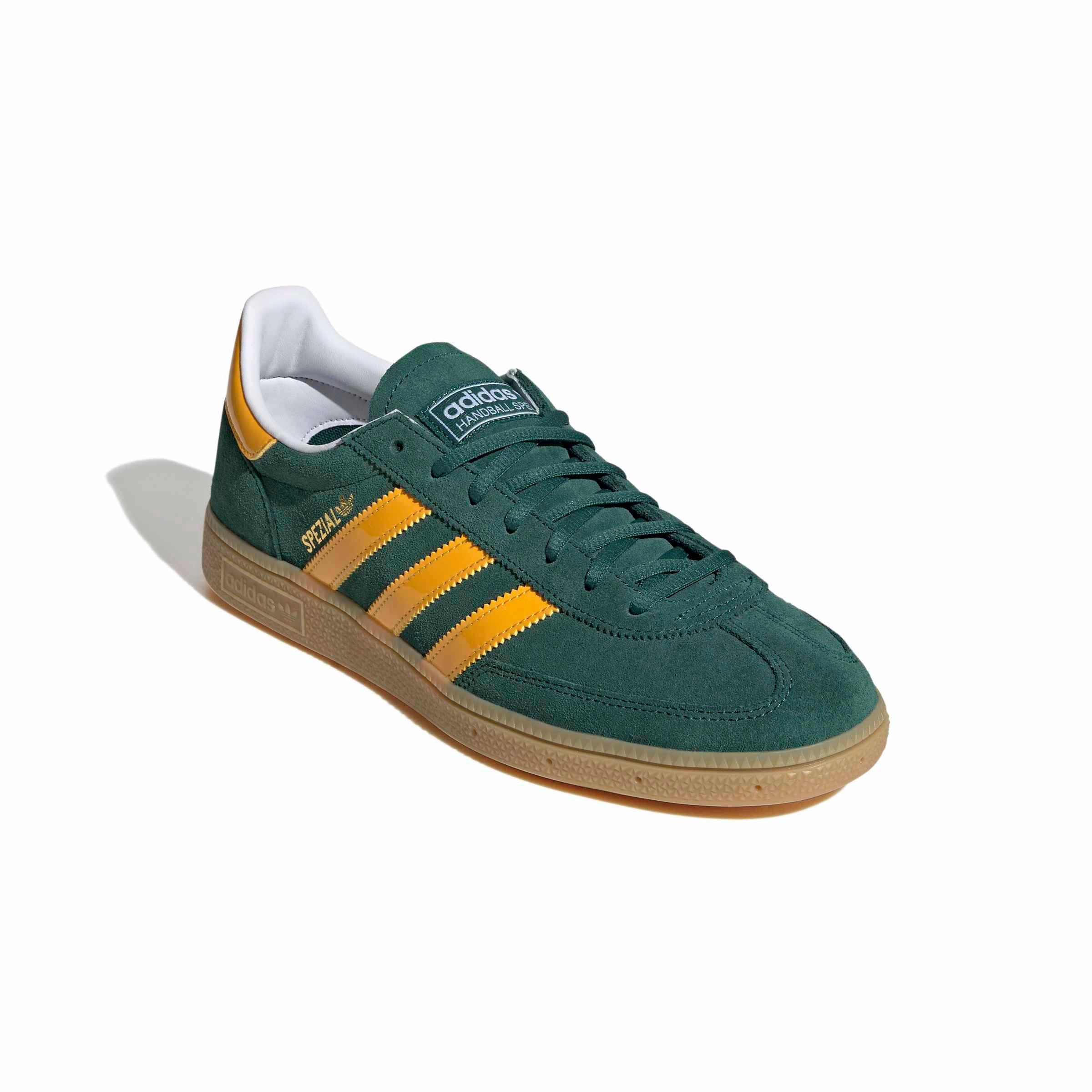 adidas Originals Handball Spezial "Collegiate Green/Crew Yellow/Gum 3" Men's Shoe - GREEN/YELLOW/GUM Thumbnail View 3