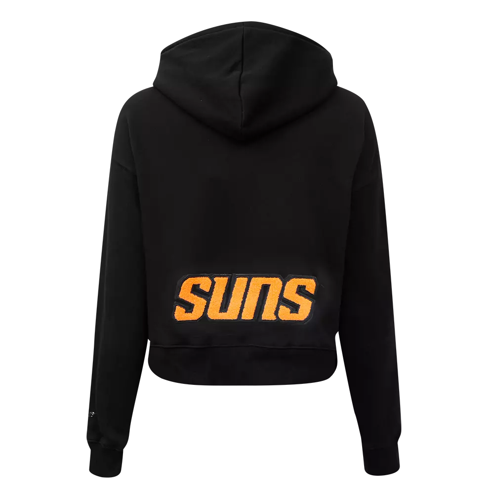 Pro Standard Women's Phoenix Suns Classic Fleece Cropped PO Hoodie -Black - BLACK