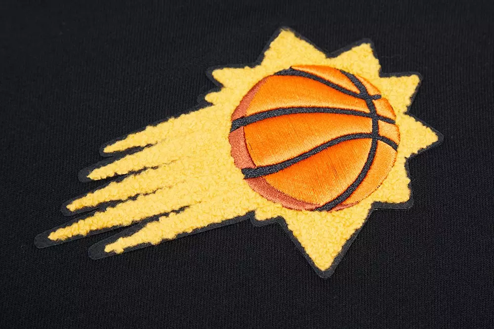 Pro Standard Women's Phoenix Suns Classic Fleece Cropped PO Hoodie -Black - BLACK