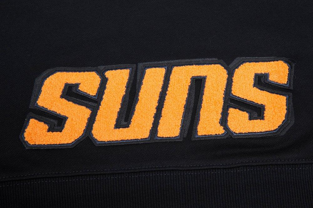 Pro Standard Women's Phoenix Suns Classic Fleece Cropped Pull Over Hoodie - Black - BLACK Thumbnail View 7