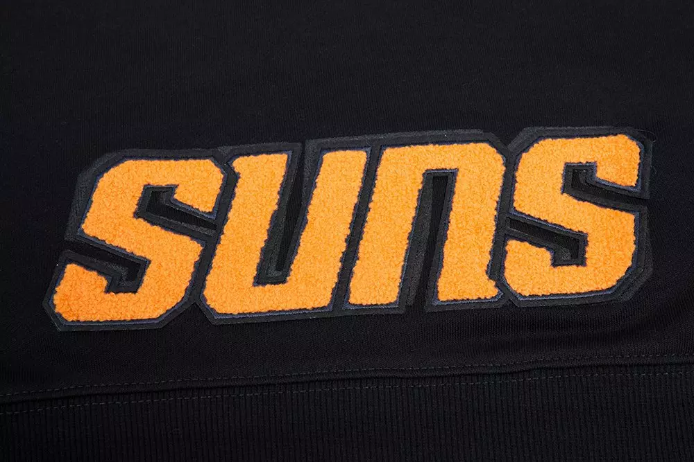 Pro Standard Women's Phoenix Suns Classic Fleece Cropped Pull Over Hoodie - Black - BLACK