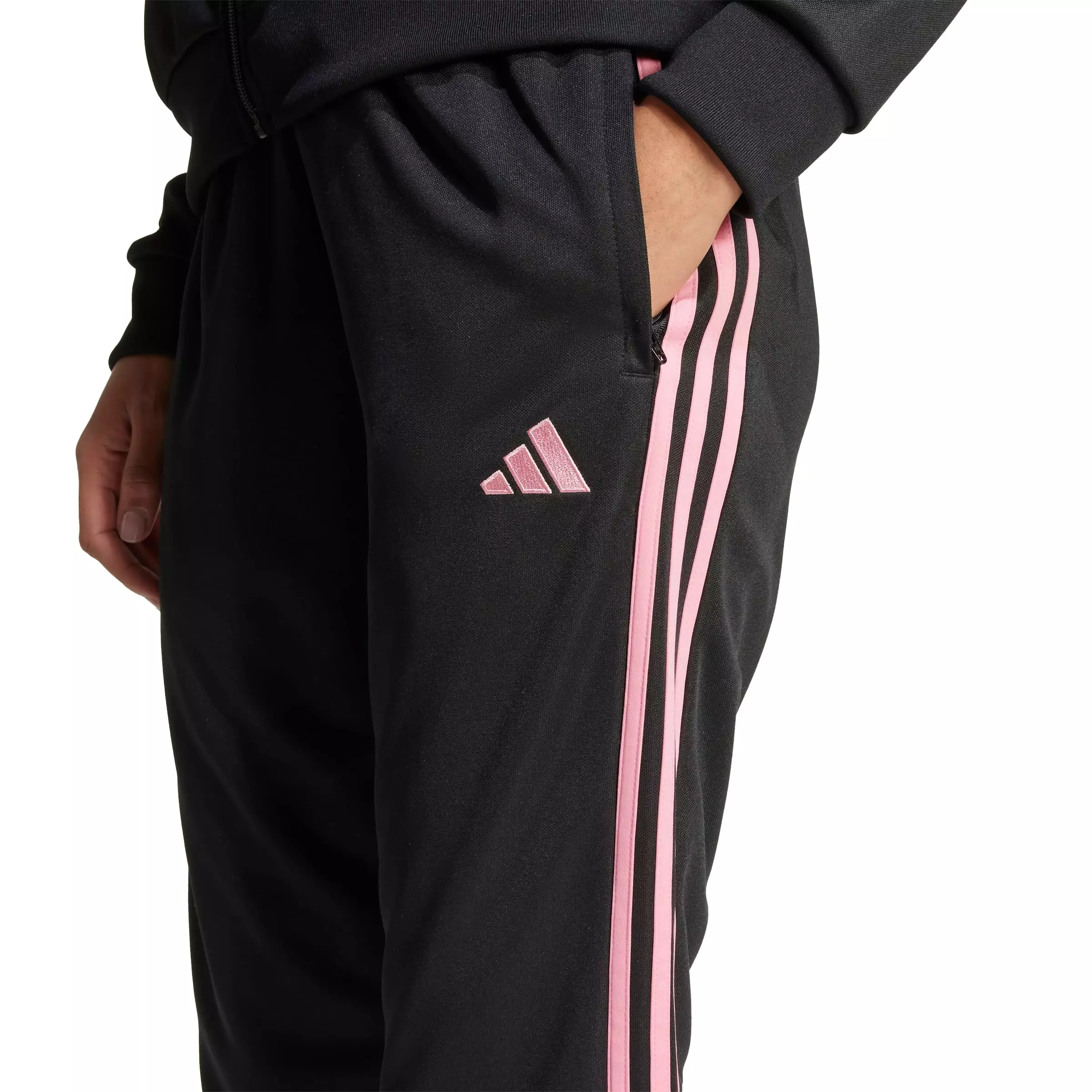 adidas Women's Tiro 25 Essentials Training Tracksuit Bottoms -Black/Pink - BLACK/PINK