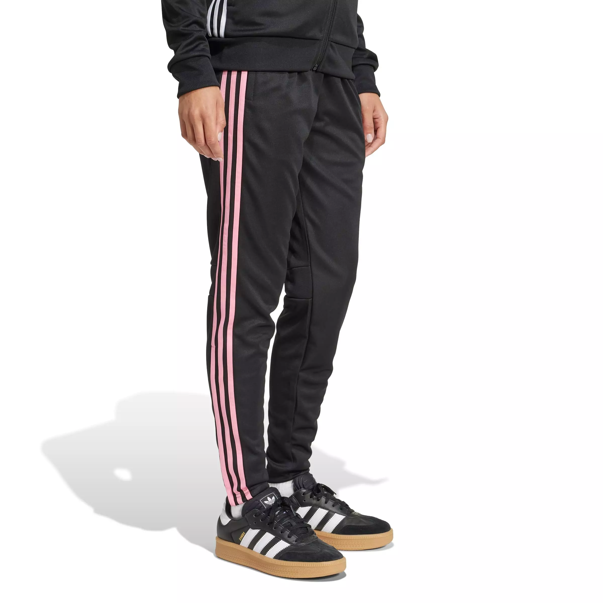 adidas Women's Tiro 25 Essentials Training Tracksuit Bottoms -Black/Pink - BLACK/PINK