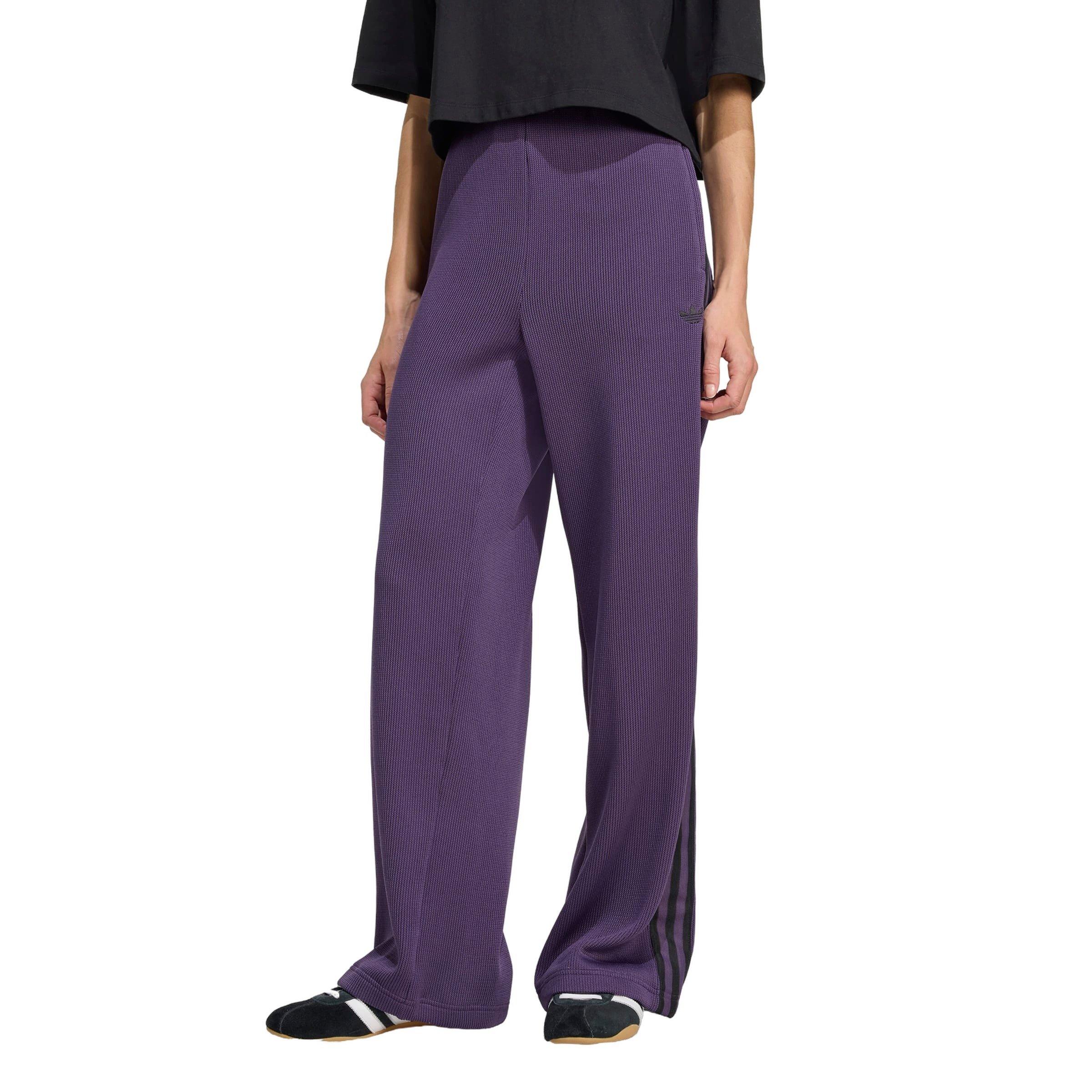 adidas Originals Women's Adicolor Firebird Knit Track Tracksuit Bottoms -Purple/Black - PURPLE/WHITE Thumbnail View 1