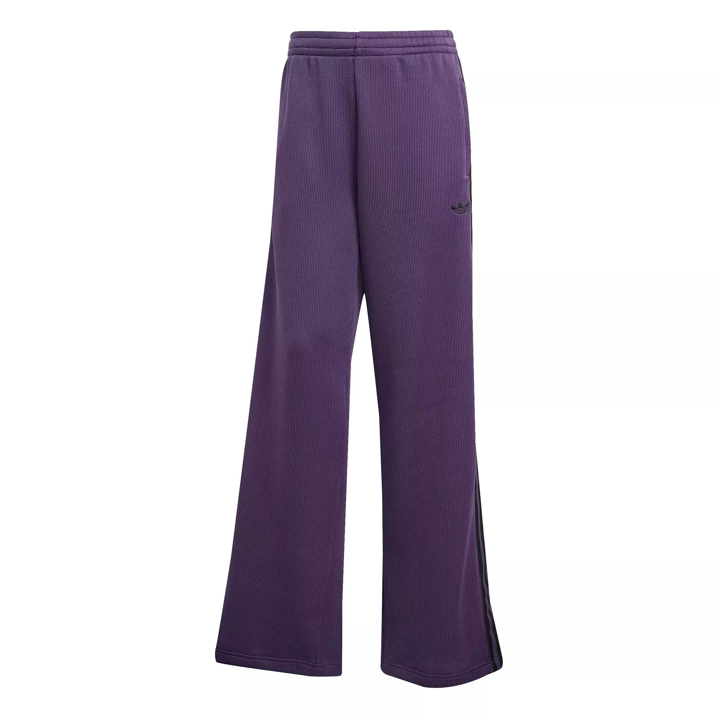 adidas Originals Women's Adicolor Firebird Knit Track Tracksuit Bottoms -Purple/Black - PURPLE/WHITE