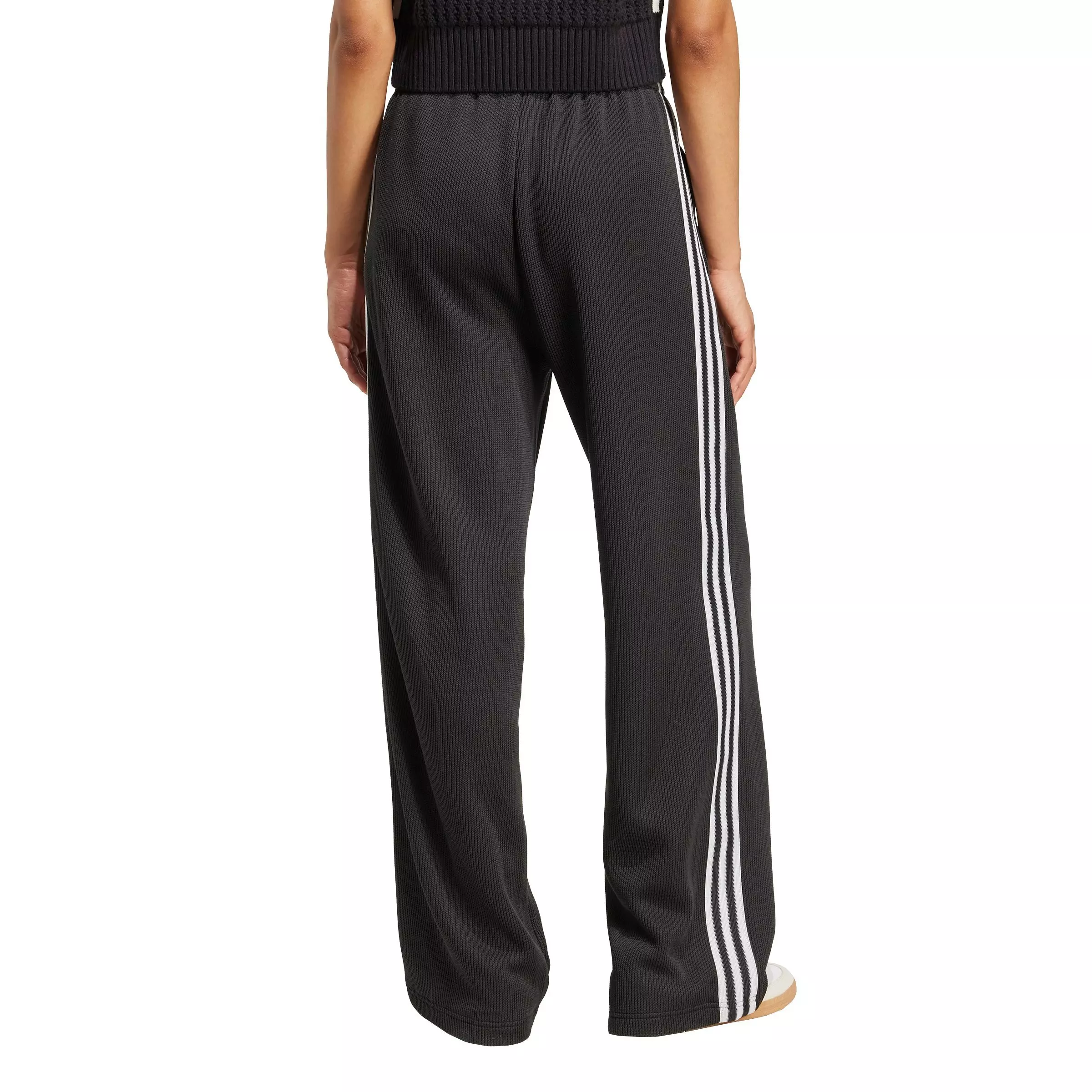 adidas Originals Women's Adicolor Firebird Knit Track Tracksuit Bottoms -Black/White - BLACK/WHITE