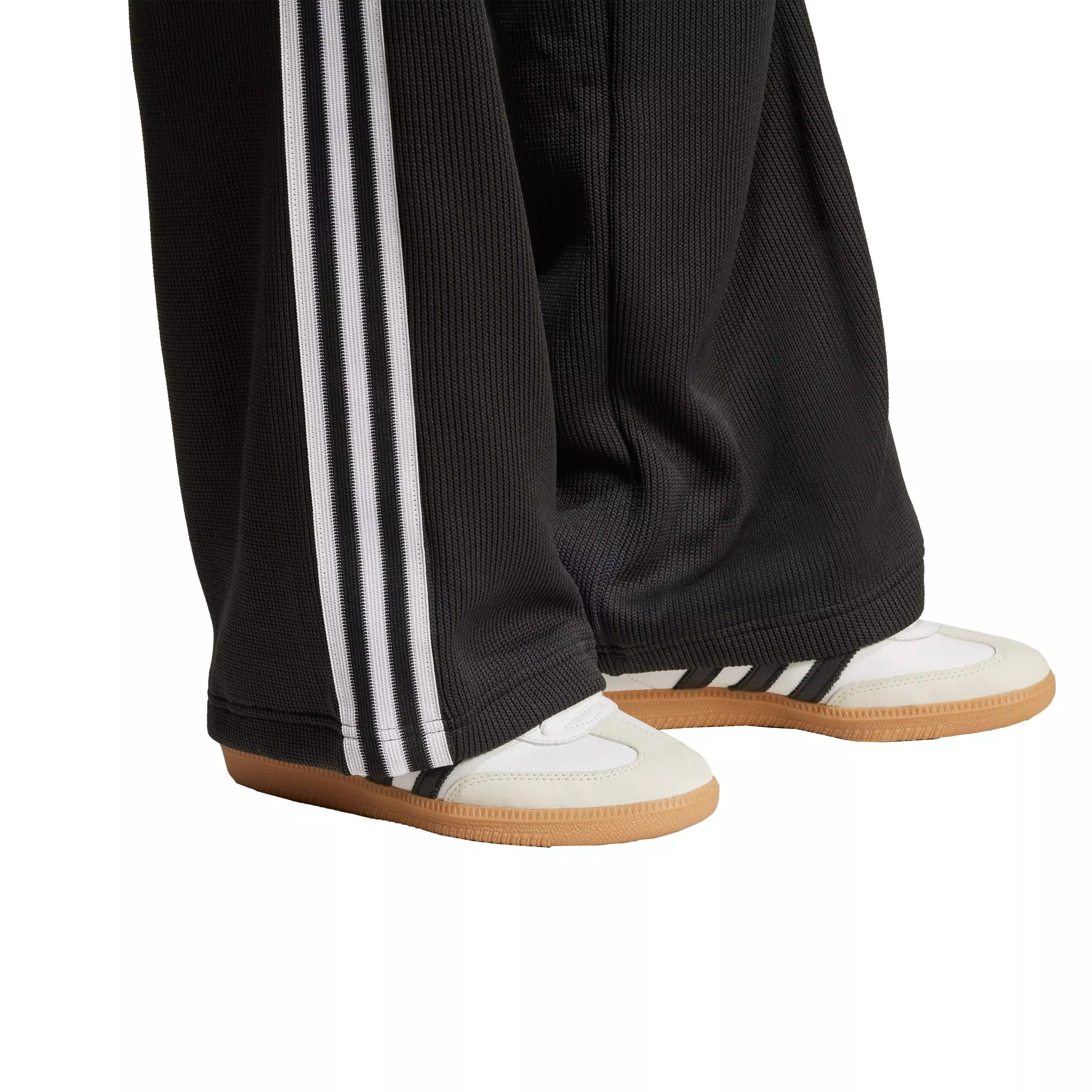 adidas Originals Women's Adicolor Firebird Knit Track Tracksuit Bottoms -Black/White - BLACK/WHITE