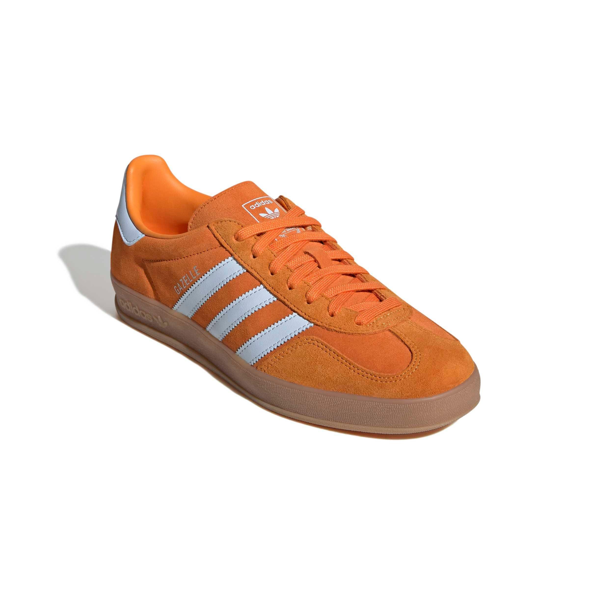 adidas Originals Gazelle Indoor "Unity Orange/Crystal Sky" Men's Shoe - ORANGE/SKY Thumbnail View 3