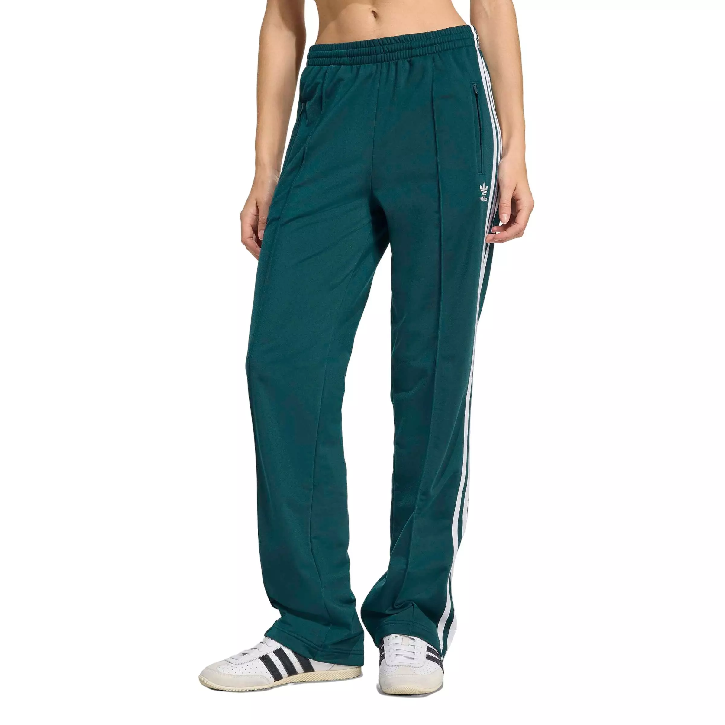 adidas Originals Women's Adicolor Classics Firebird Track Tracksuit Bottoms - Green/White - GREEN/WHITE