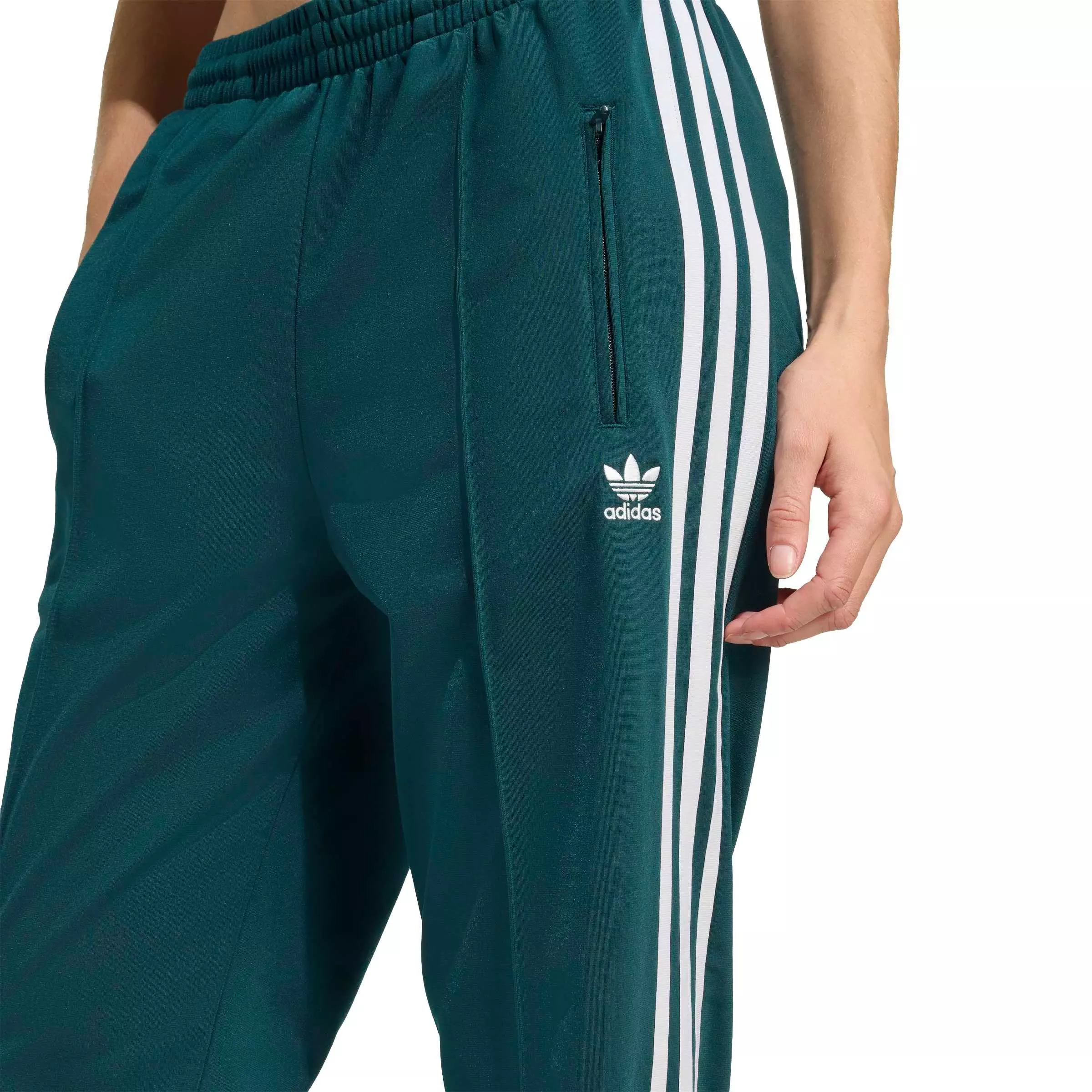 adidas Originals Women's Adicolor Classics Firebird Track Tracksuit Bottoms -Green/White - GREEN/WHITE