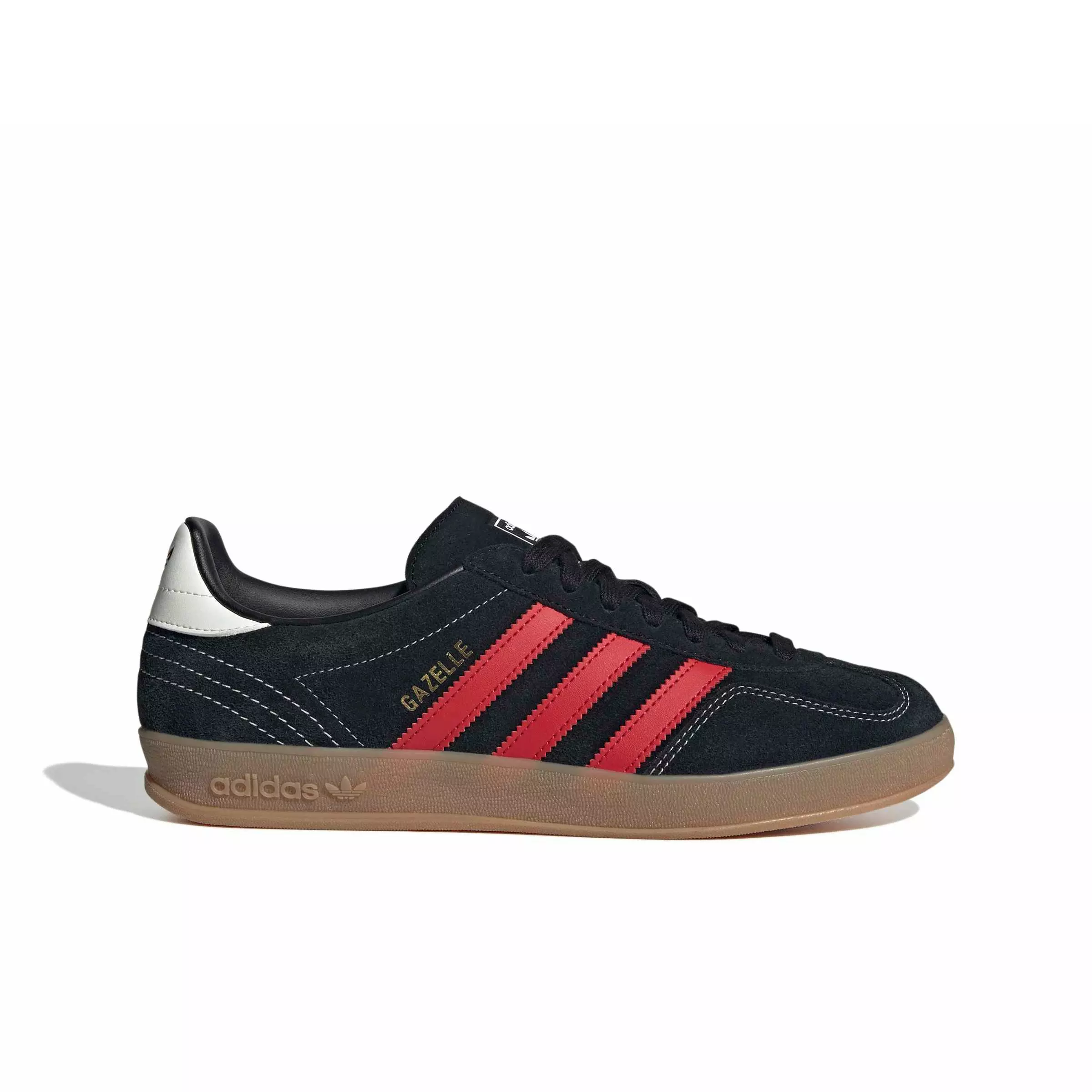 adidas Originals Gazelle Indoor "Core Black/Better Scarlet/Gum 4" Men's Shoe - BLACK/SCARLET/GUM