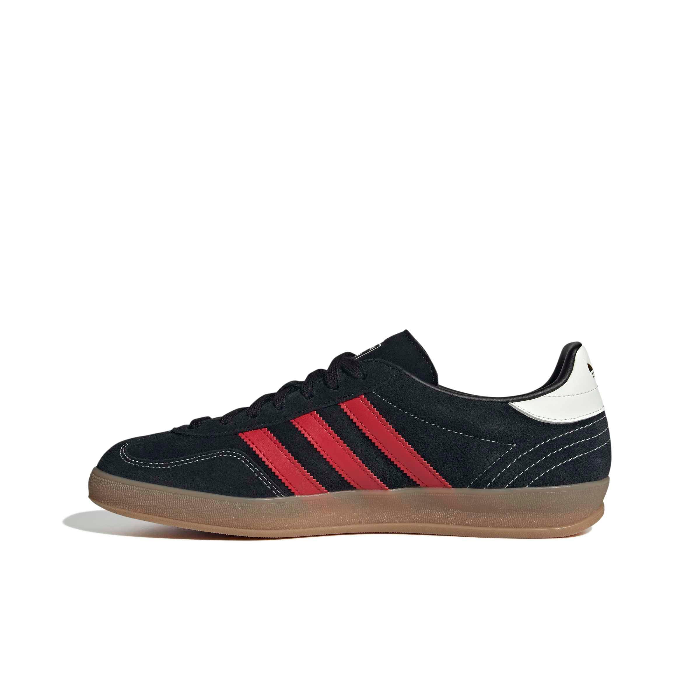 adidas Originals Gazelle Indoor "Core Black/Better Scarlet/Gum 4" Men's Shoe - BLACK/SCARLET/GUM Thumbnail View 2