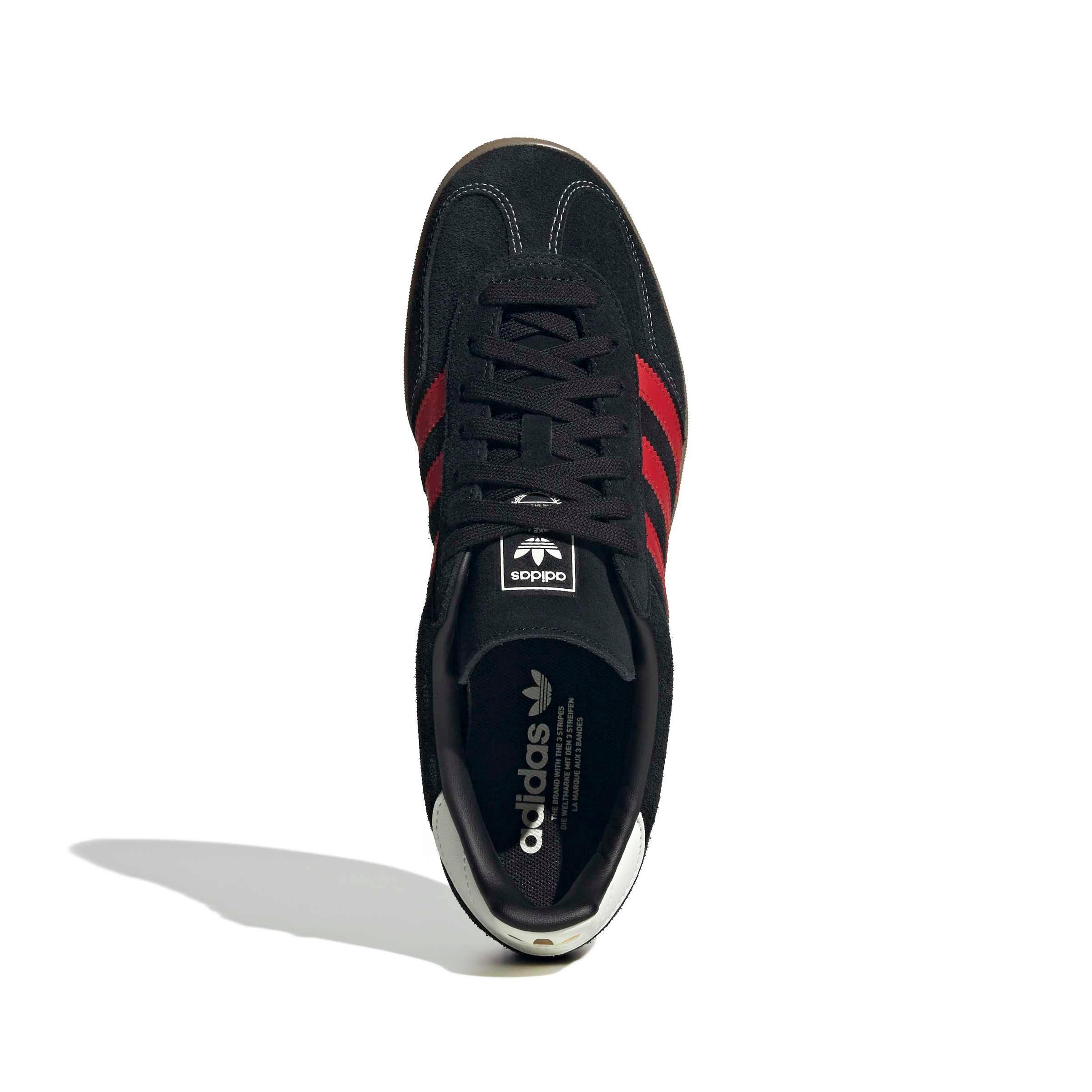 adidas Originals Gazelle Indoor "Core Black/Better Scarlet/Gum 4" Men's Shoe - BLACK/SCARLET/GUM Thumbnail View 5