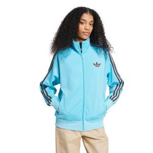 adidas Originals Women's Adicolor Classic Firebird Loose Track Top -Lt Blue/Brown