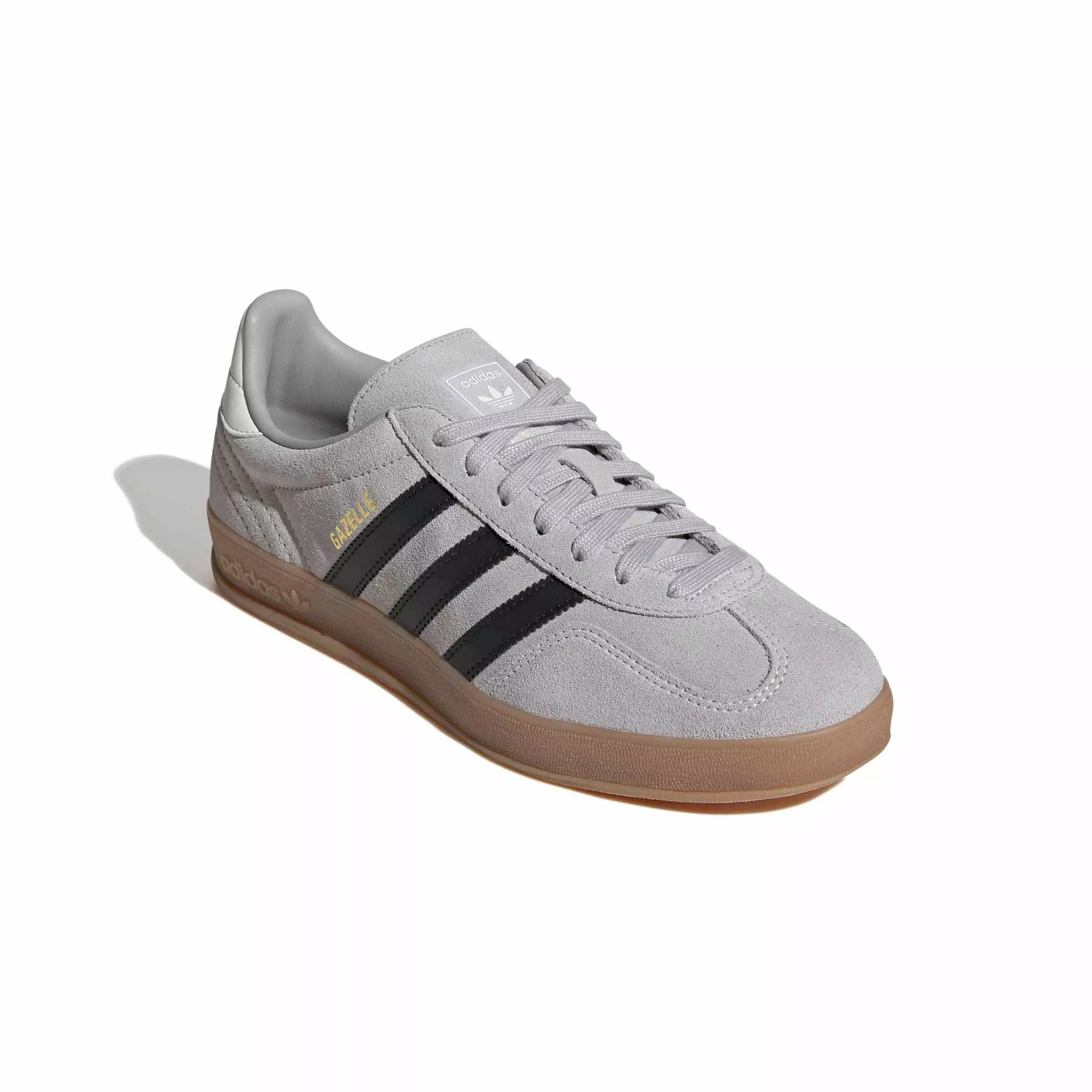 adidas Originals Gazelle Indoor "Grey Two/Core Black/Gum 4" Men's Shoe - GREY/BLACK/GUM