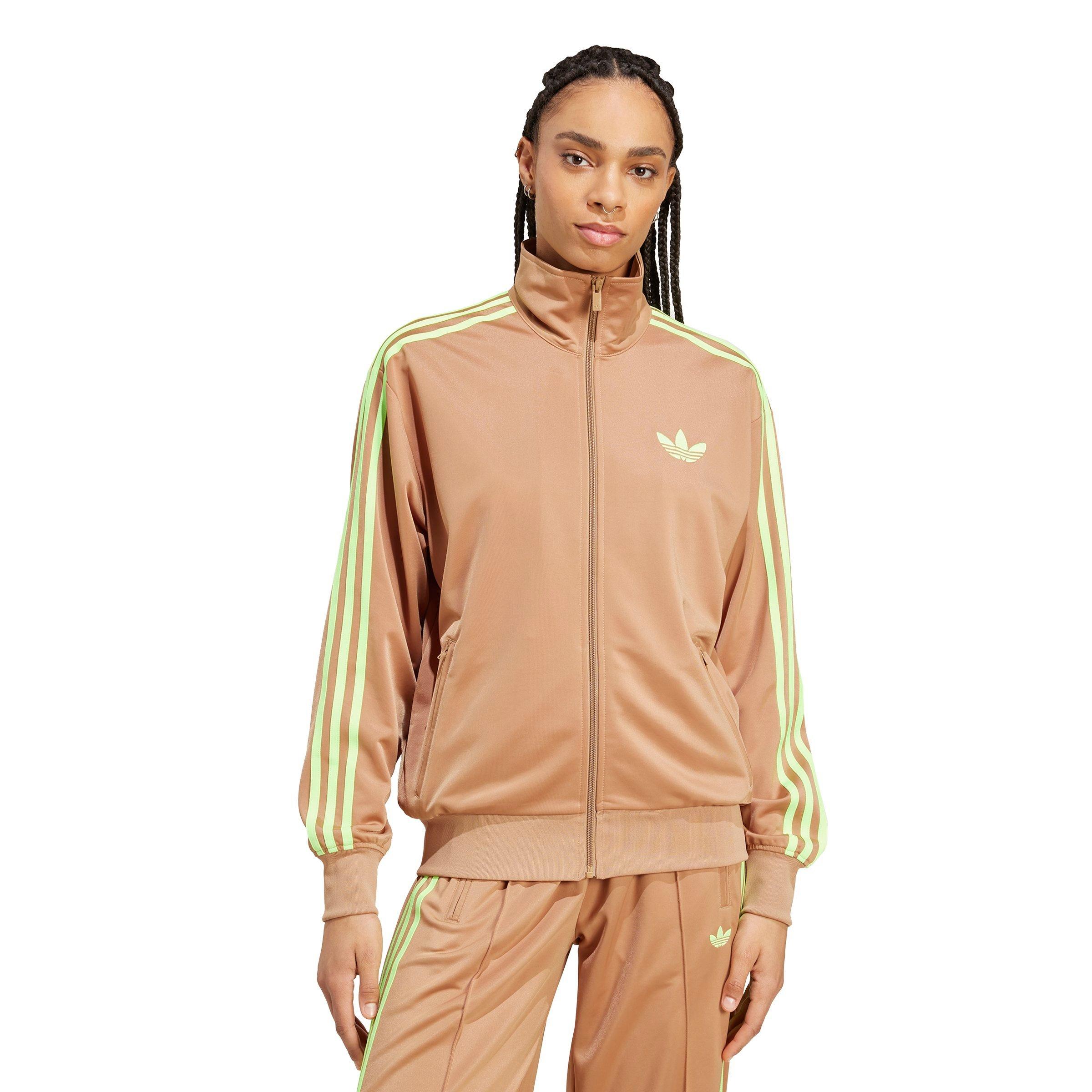 adidas Originals Women's Adicolor Classic Firebird Loose Track Top - Brown/Green - BROWN/GREEN Thumbnail View 1