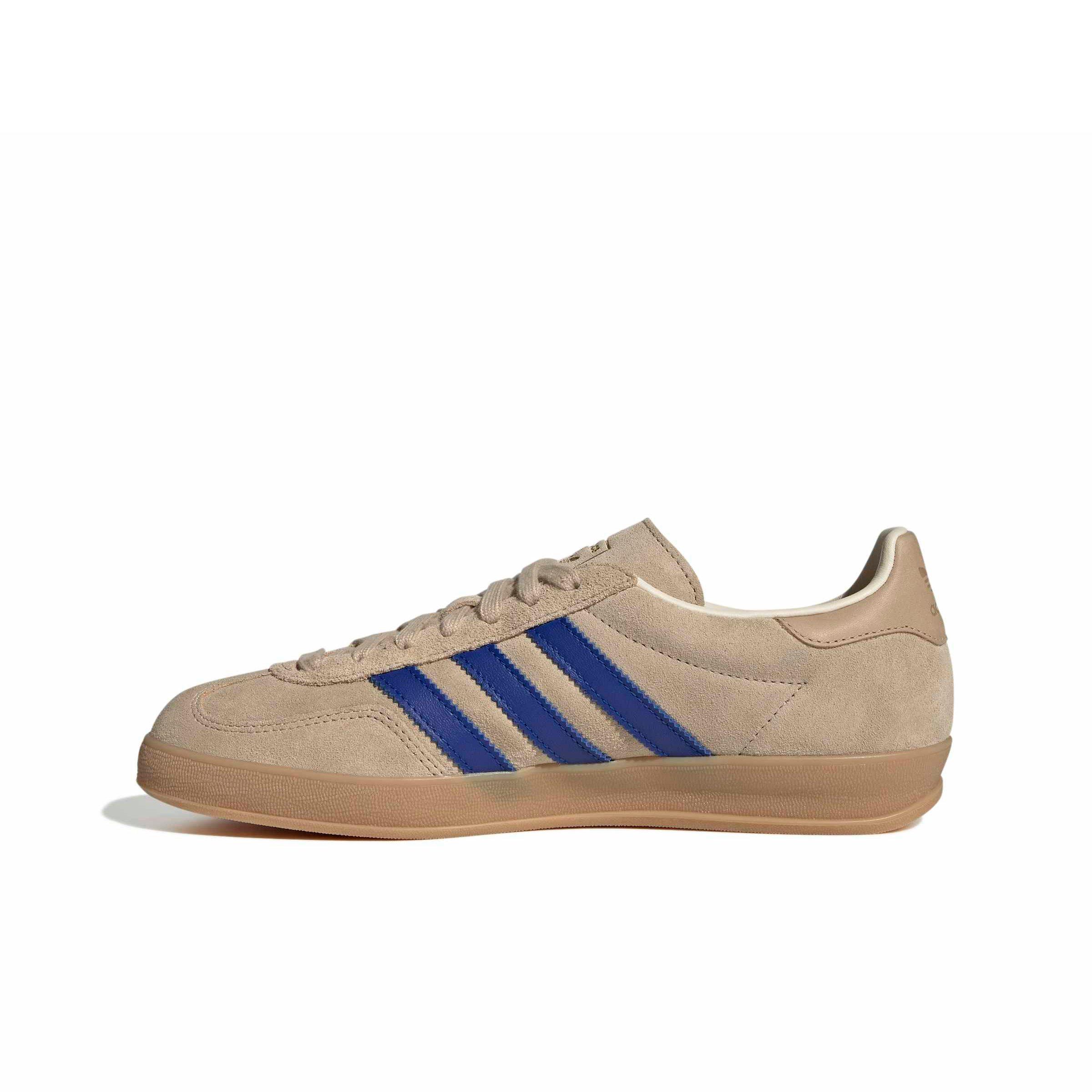 adidas Originals Gazelle Indoor "Magic Beige/Team Royal Blue/Wonder White" Men's Shoe - BEIGE/ROYAL/WHITE Thumbnail View 2