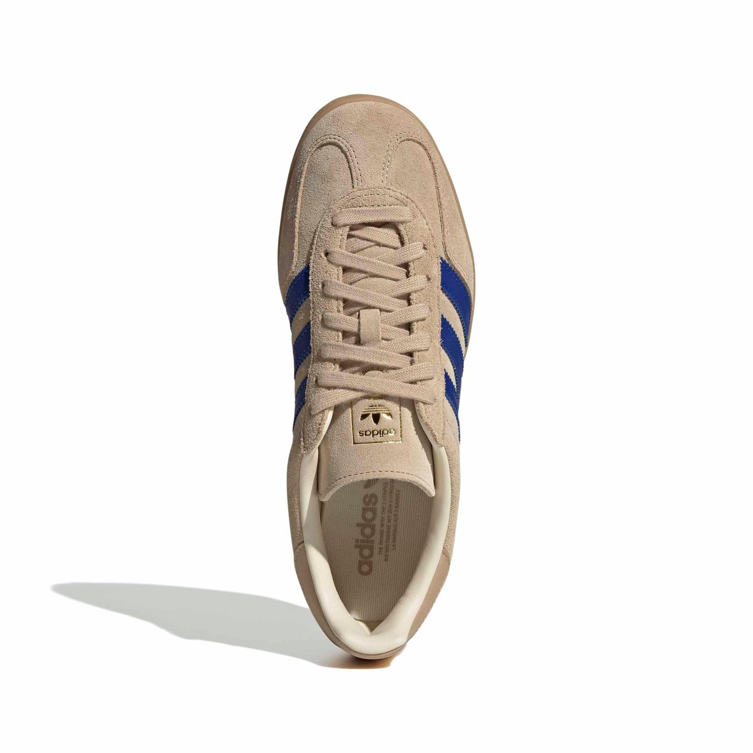 adidas Originals Gazelle Indoor "Magic Beige/Team Royal Blue/Wonder White" Men's Shoe - BEIGE/ROYAL/WHITE Thumbnail View 5