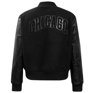 Pro Standard Women's Chicago Bulls Triple Black Wool Varsity Jacket