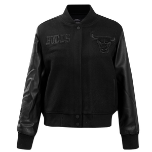 Pro Standard Women's Chicago Bulls Triple Black Wool Varsity Jacket