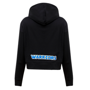 Pro Standard Women's Golden State Warriors Classic Fleece Cropped PO Hoodie -Black