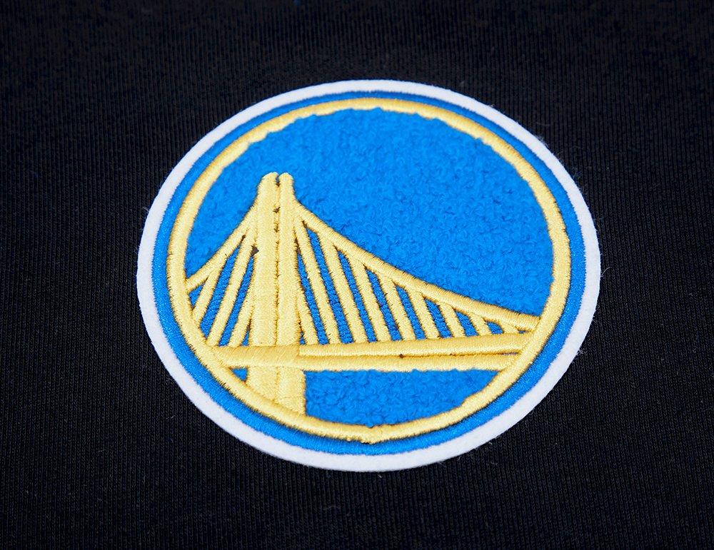 Pro Standard Women's Golden State Warriors Classic Fleece Cropped PO Hoodie - Black - BLACK Thumbnail View 5