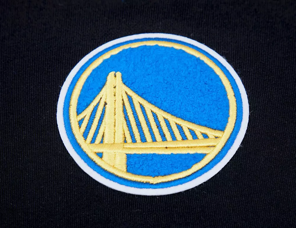 Pro Standard Women's Golden State Warriors Classic Fleece Cropped PO Hoodie -Black - BLACK