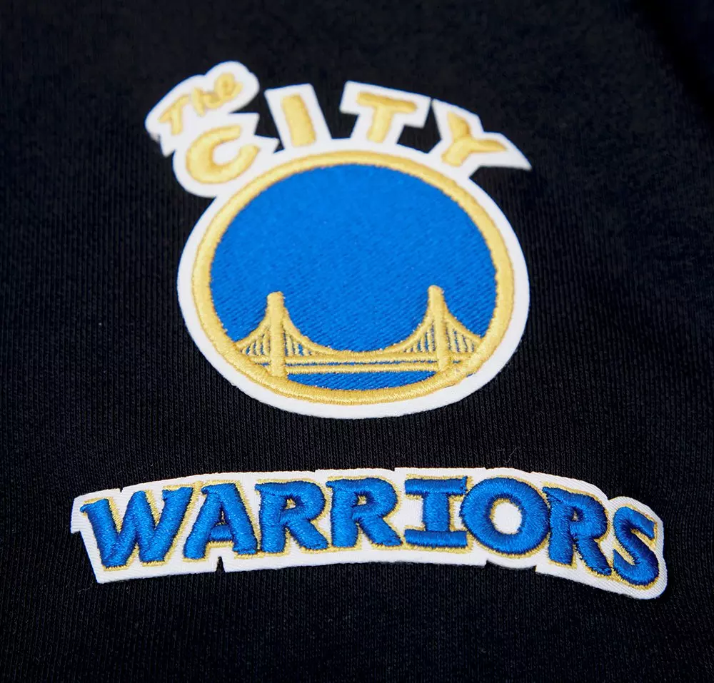 Pro Standard Women's Golden State Warriors Classic Fleece Cropped PO Hoodie - Black - BLACK