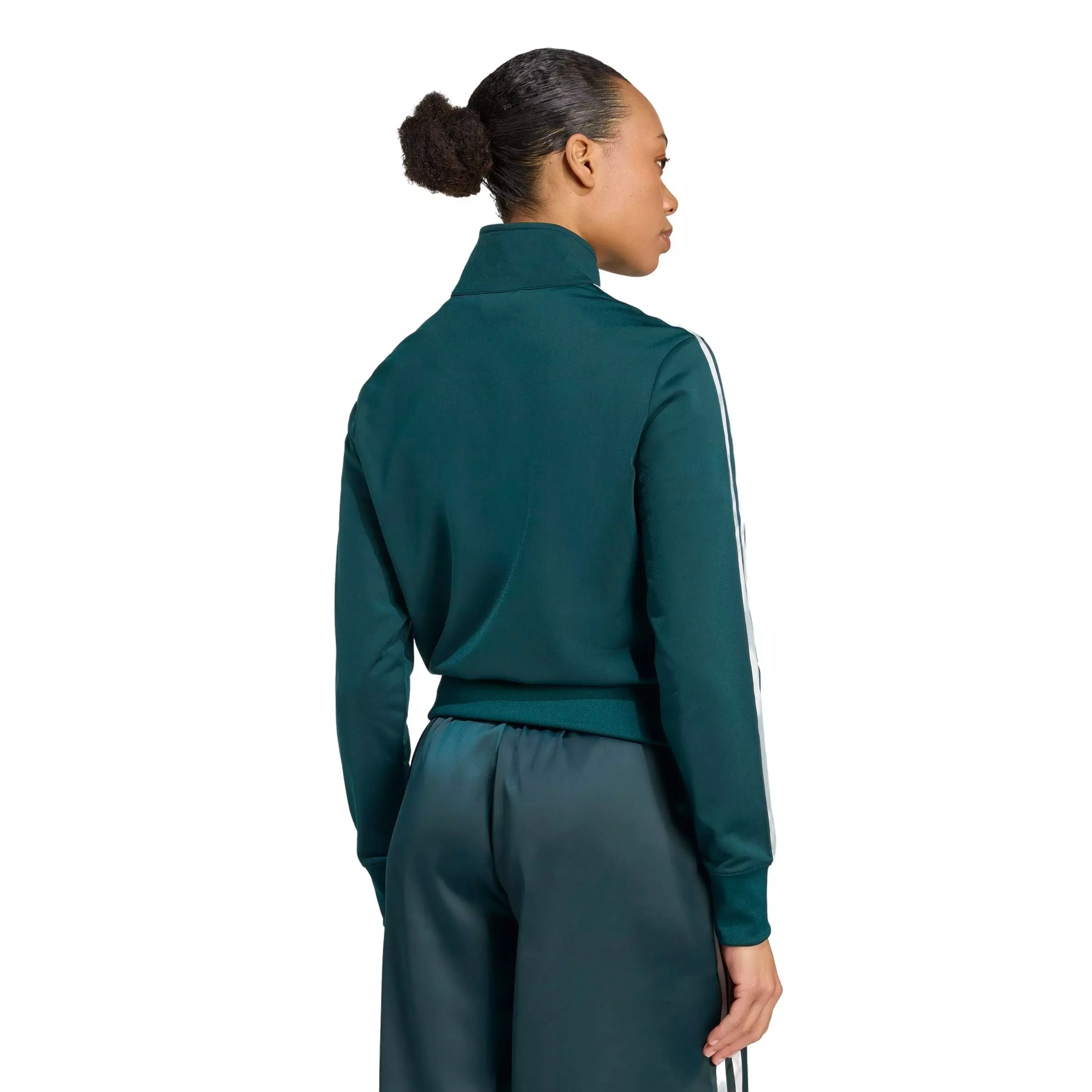 adidas Originals Women's Adicolor Classics Firebird Track Top -Green/White - GREEN/WHITE