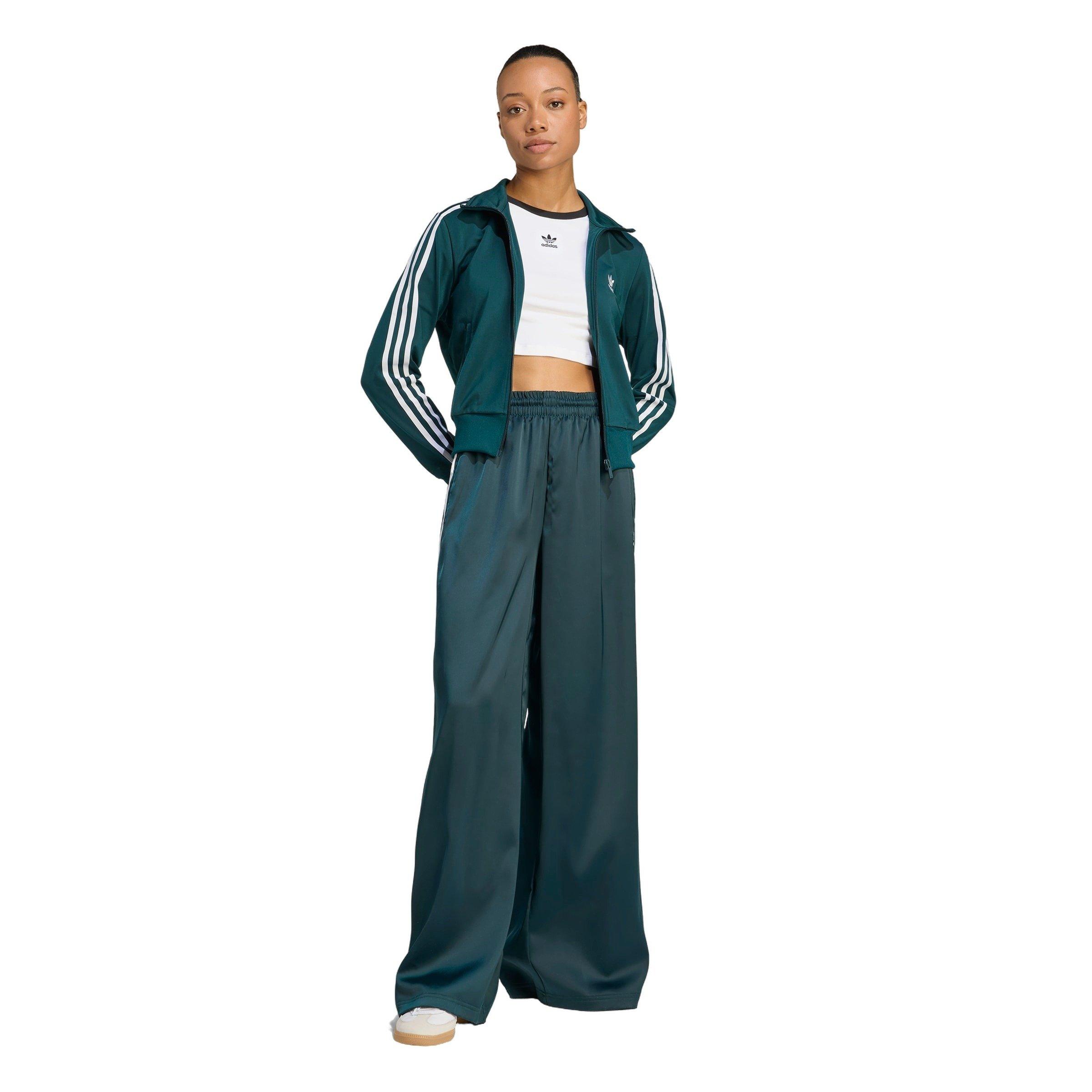 adidas Originals Women's Adicolor Classics Firebird Track Top -Green/White - GREEN/WHITE Thumbnail View 5