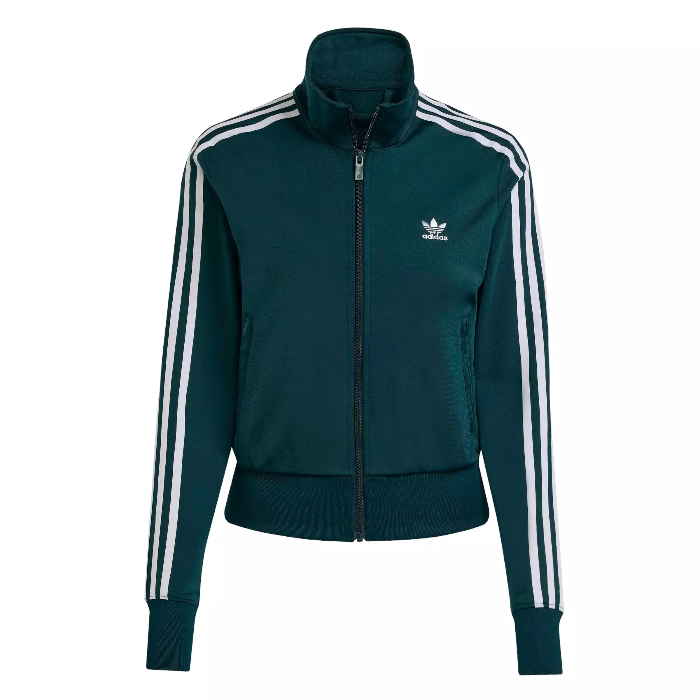 adidas Originals Women's Adicolor Classics Firebird Track Top -Green/White - GREEN/WHITE