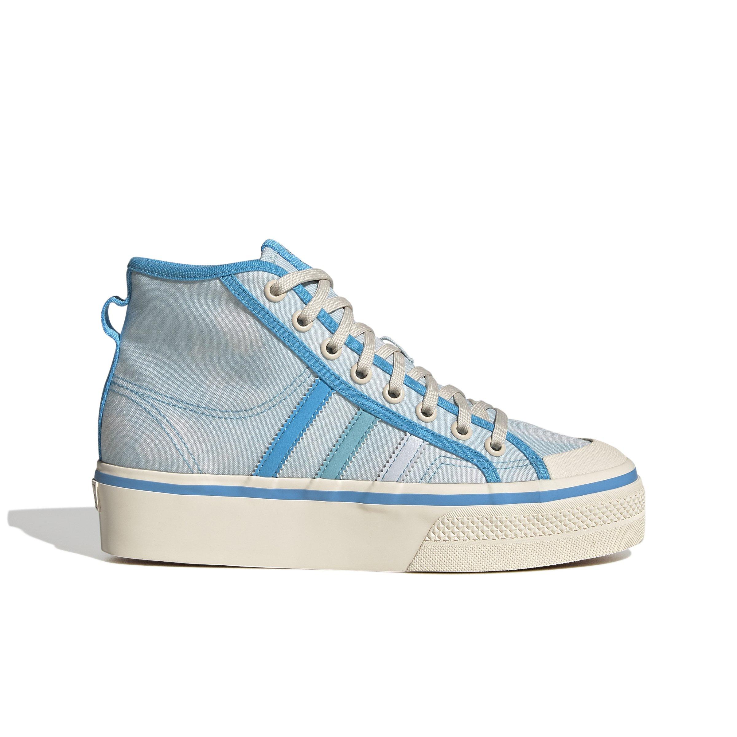 adidas Originals Nizza Platform Mid "Almost Blue/Panton/Wonder White" Women's Shoe - BLUE Thumbnail View 1