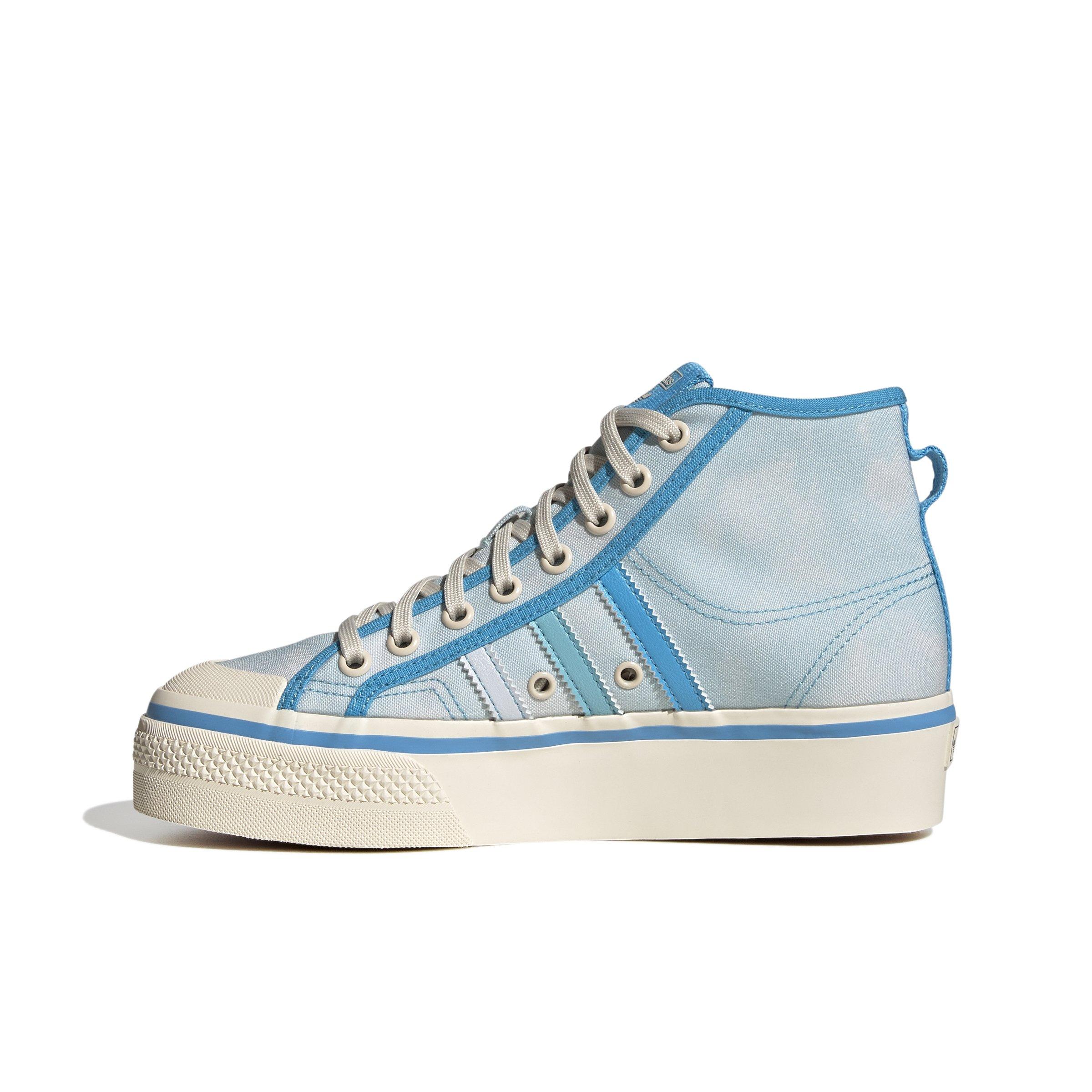 adidas Originals Nizza Platform Mid "Almost Blue/Panton/Wonder White" Women's Shoe - BLUE Thumbnail View 2