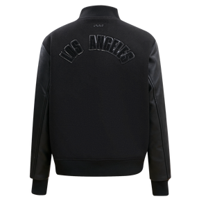 Pro Standard Women's Los Angeles Lakers Triple Black Wool Varsity Jacket